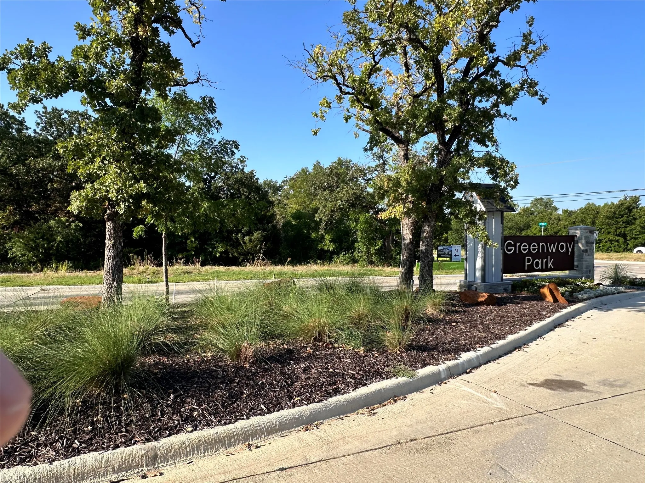 Greenway Park Entrance on Hwy 377 in Keller