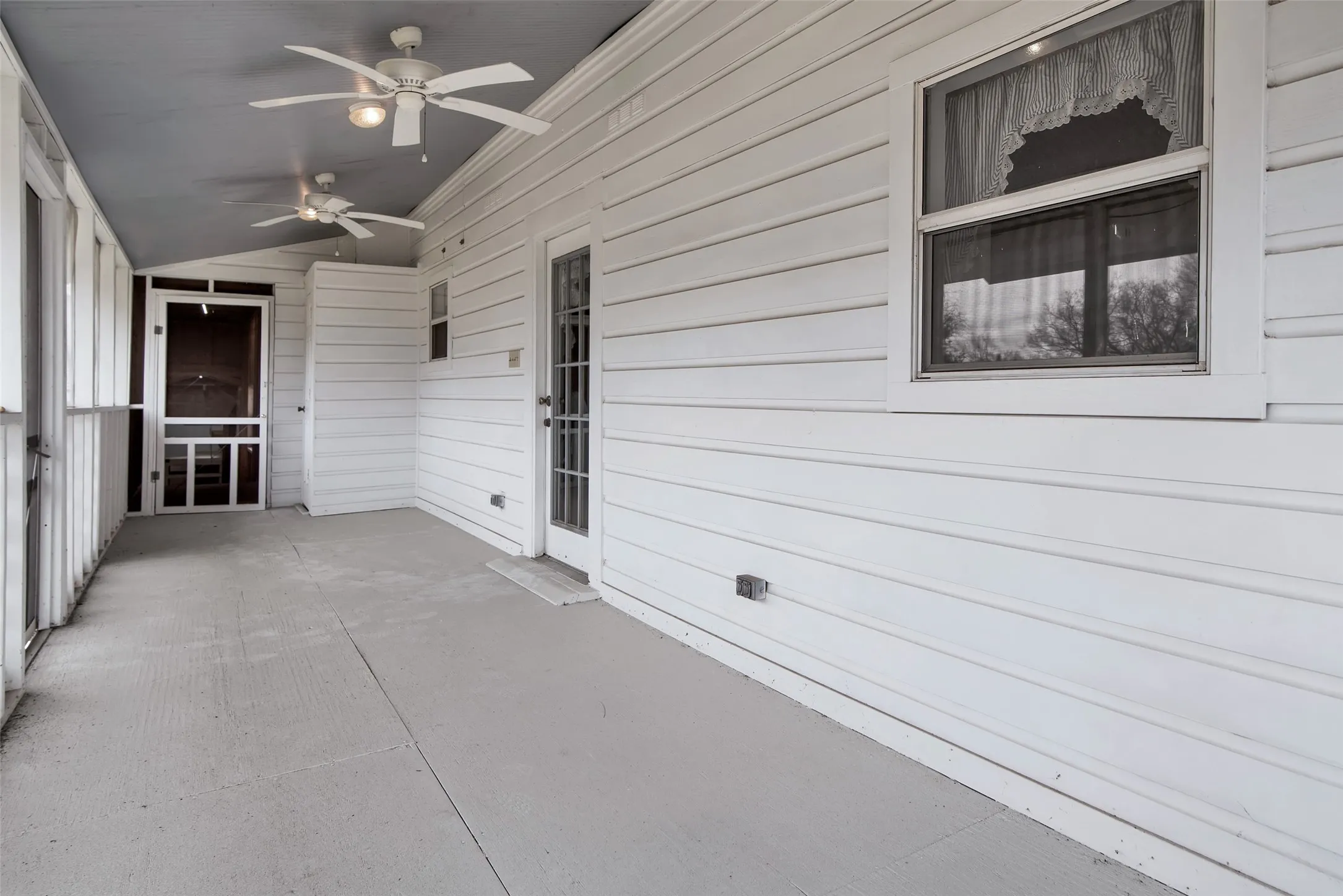 Screened in back porch