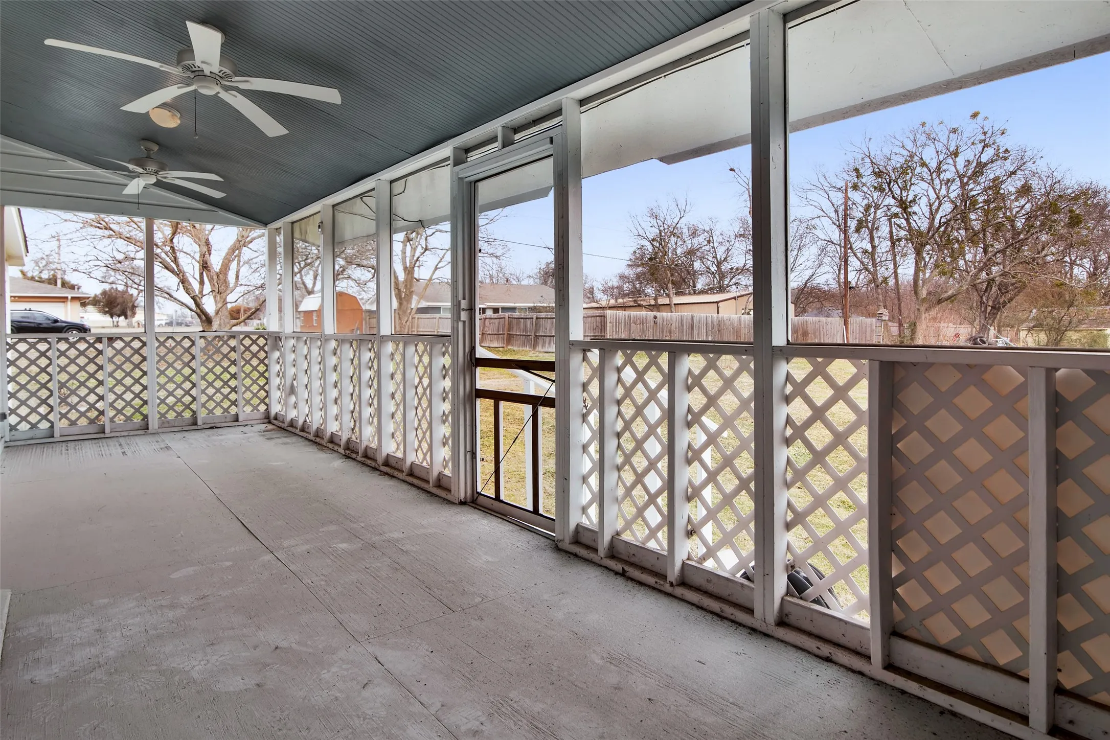 Screened in back porch