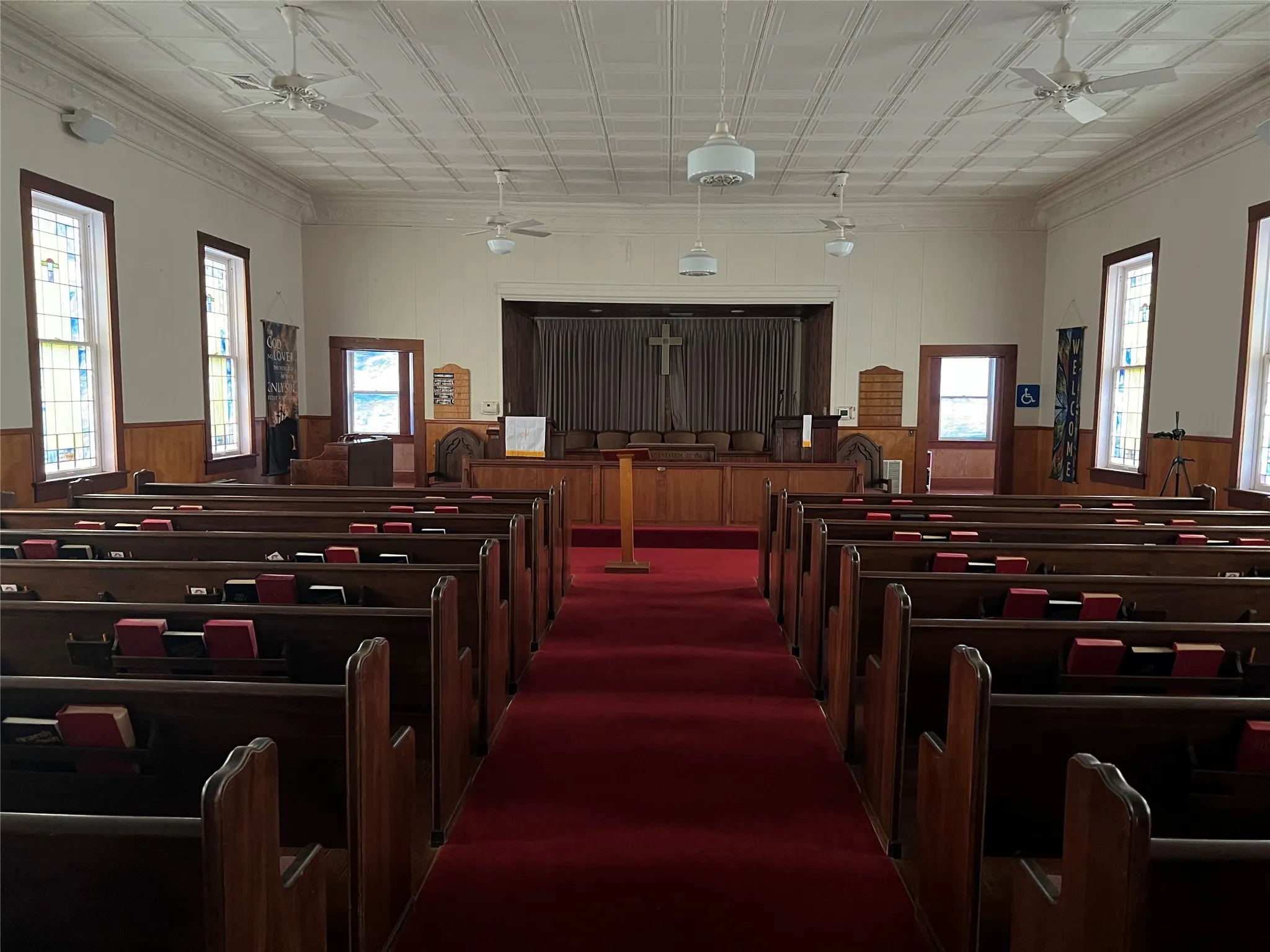 View looking to front of former sanctuary