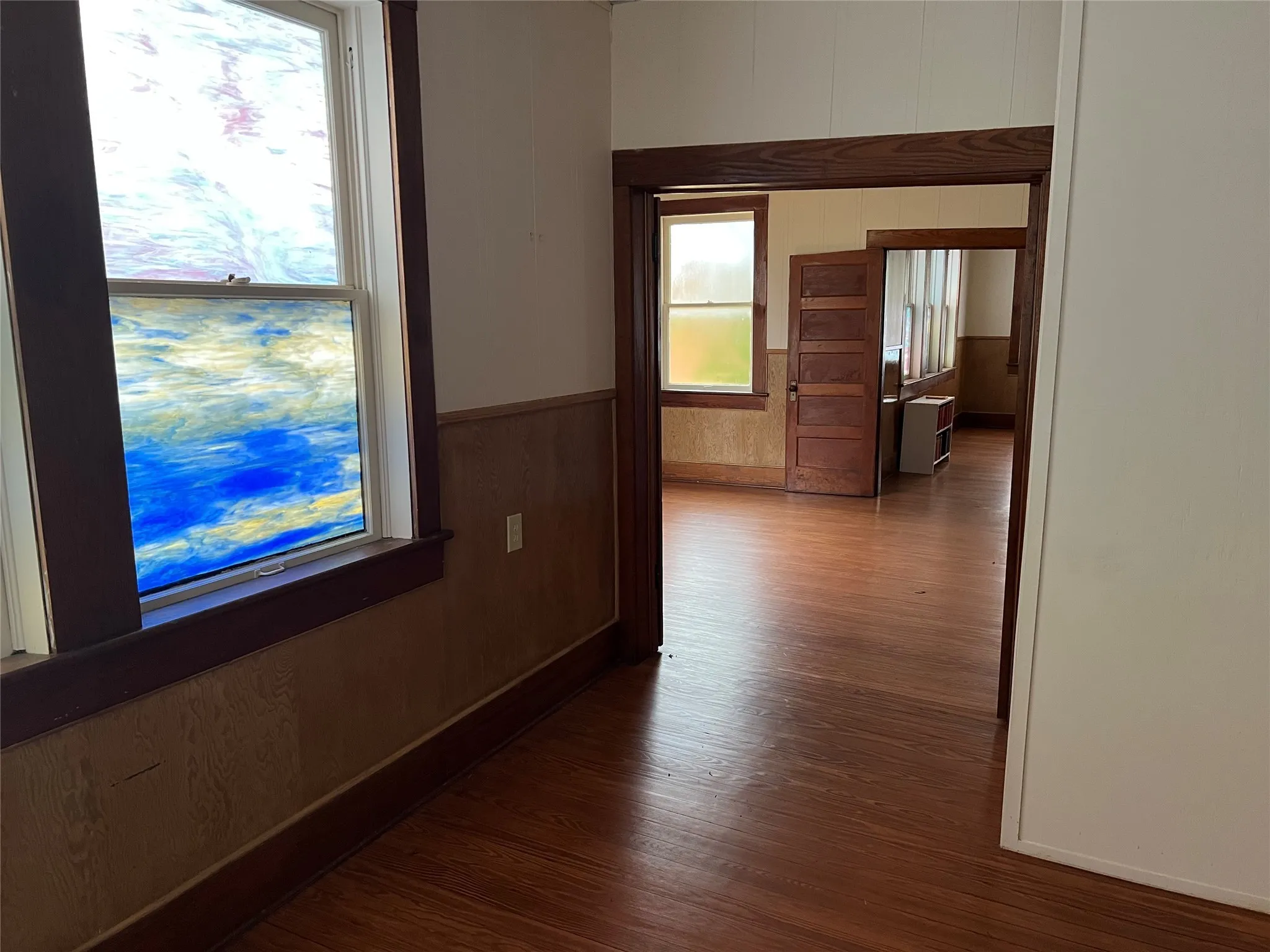 View of connecting rooms at rear of main building