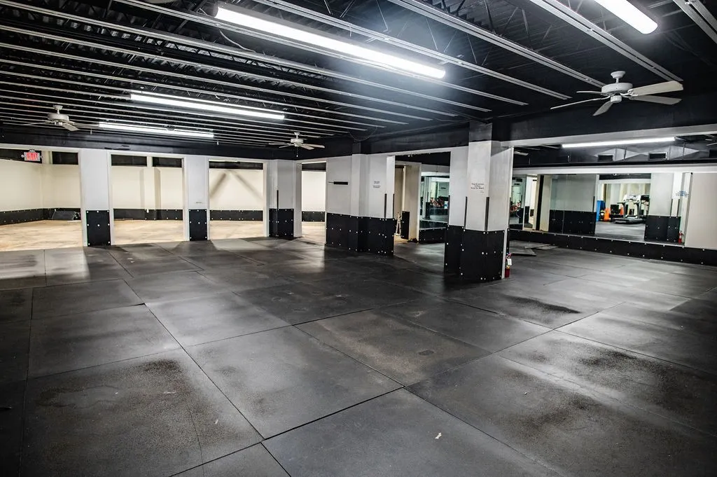 Large expansive space for martial arts or activities like crossfit