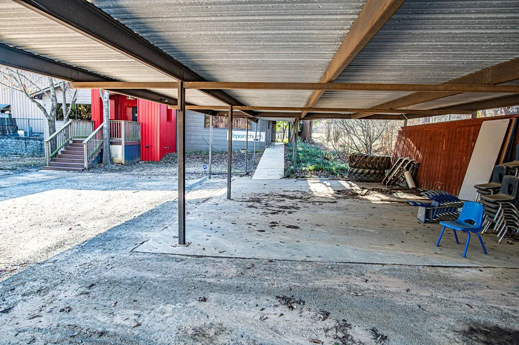 Carport parking for offices in back of property