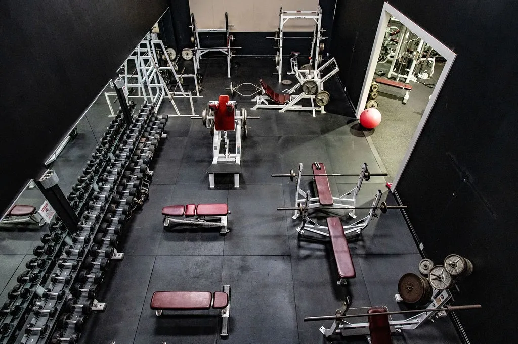 View of workout area from indoor track