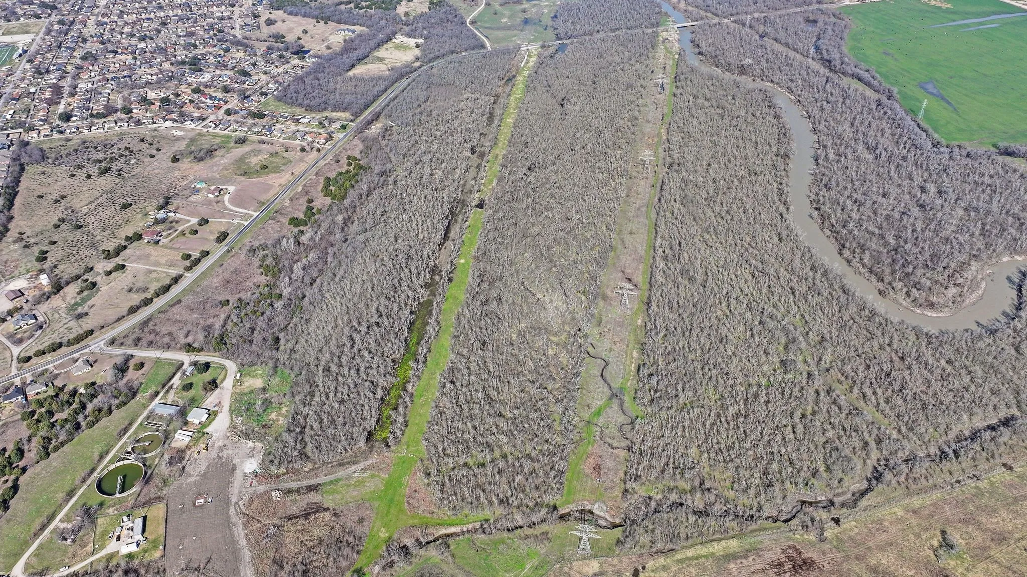 Birds eye view of property