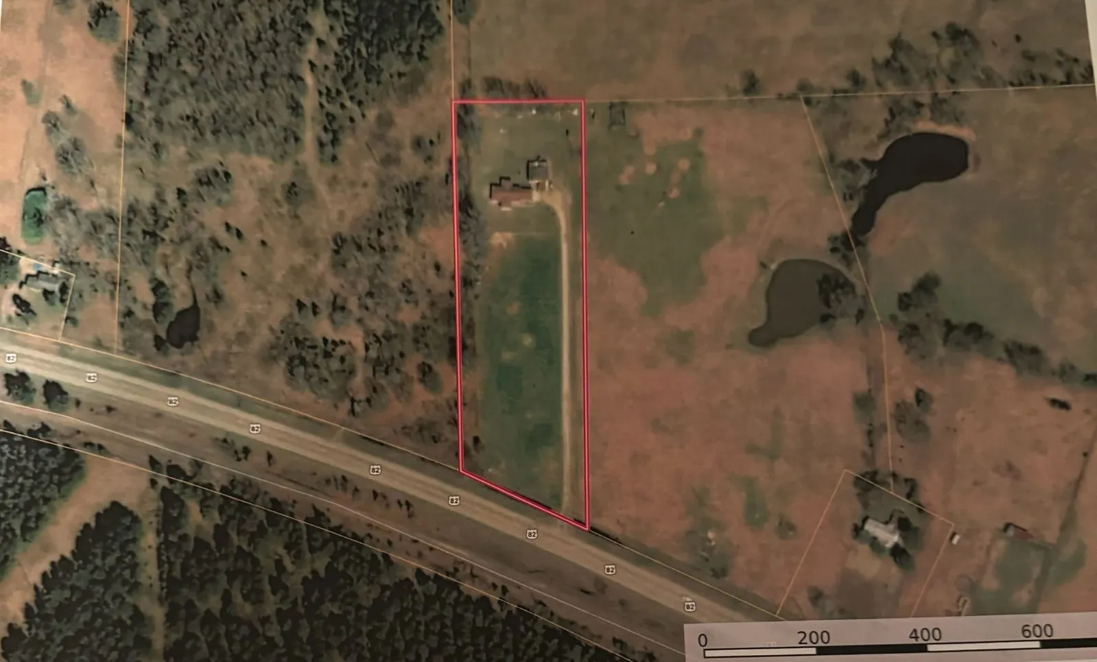 Map of property location featuring property parcel outlined