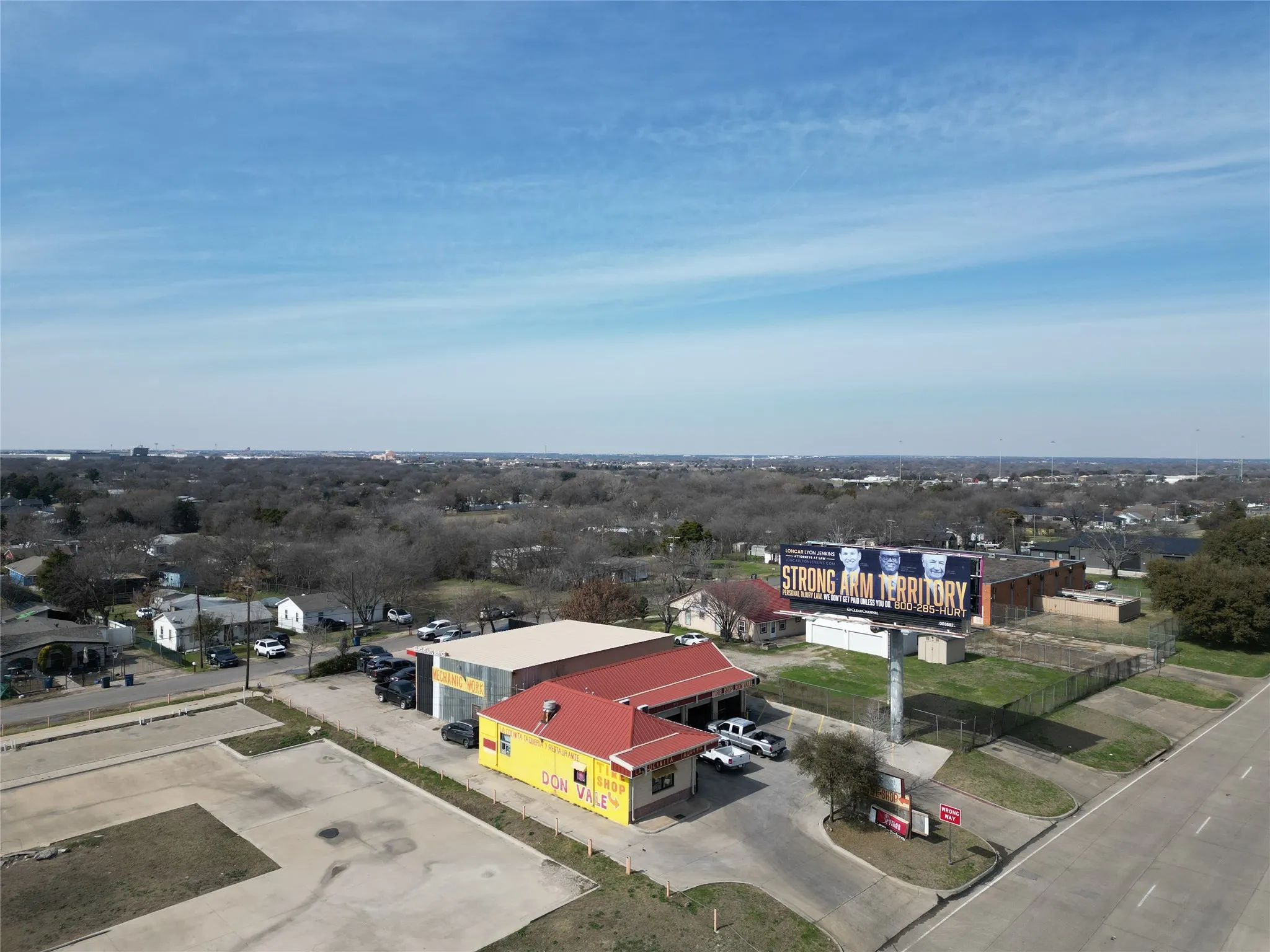 Birds eye view of property