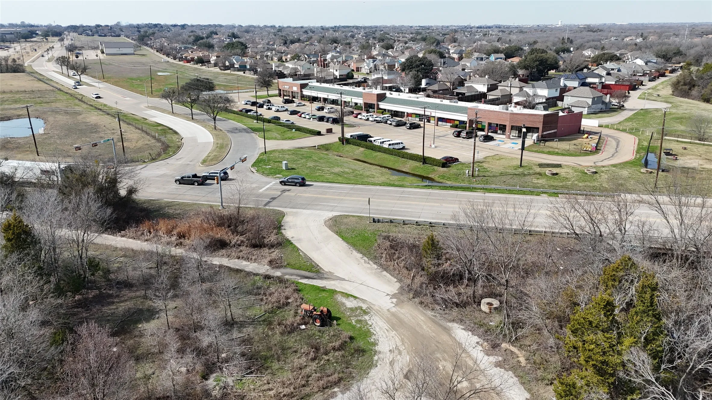 Birds eye view of property