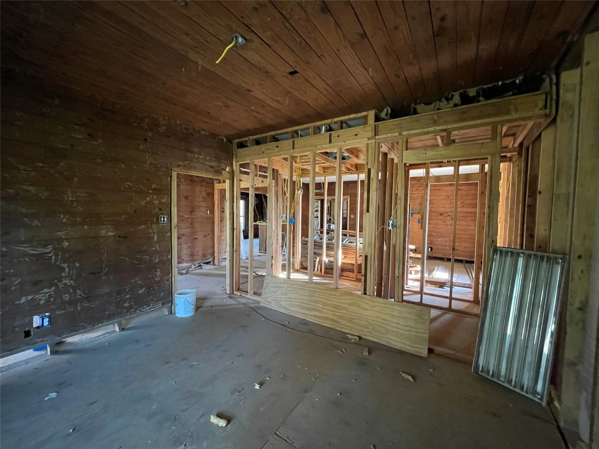 Miscellaneous room with wooden ceiling