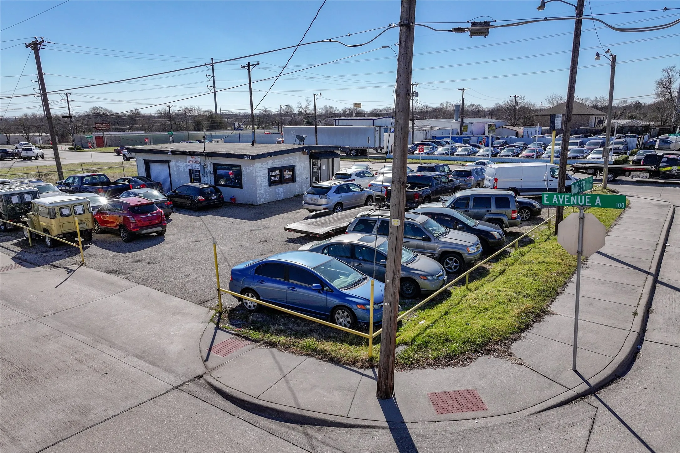 View of uncovered parking lot