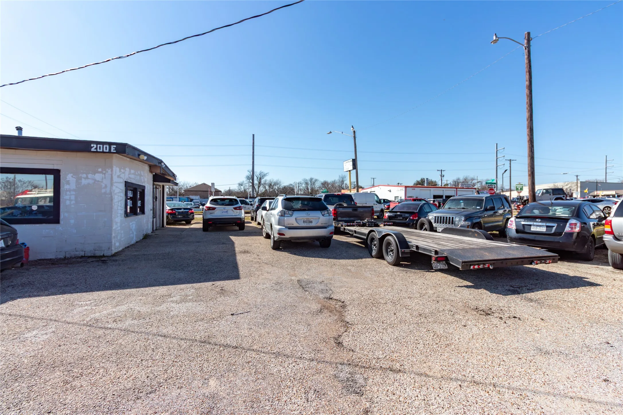 View of uncovered parking lot