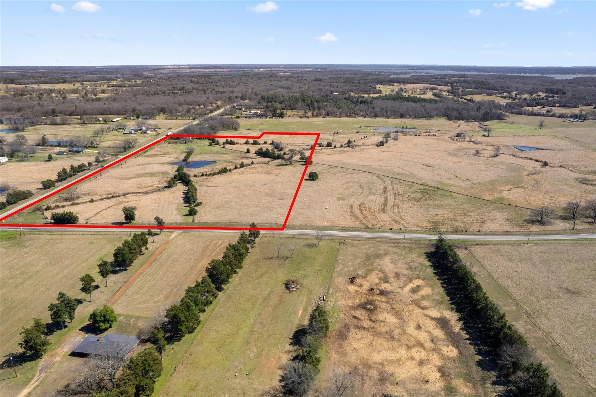 Drone / aerial view with a rural view