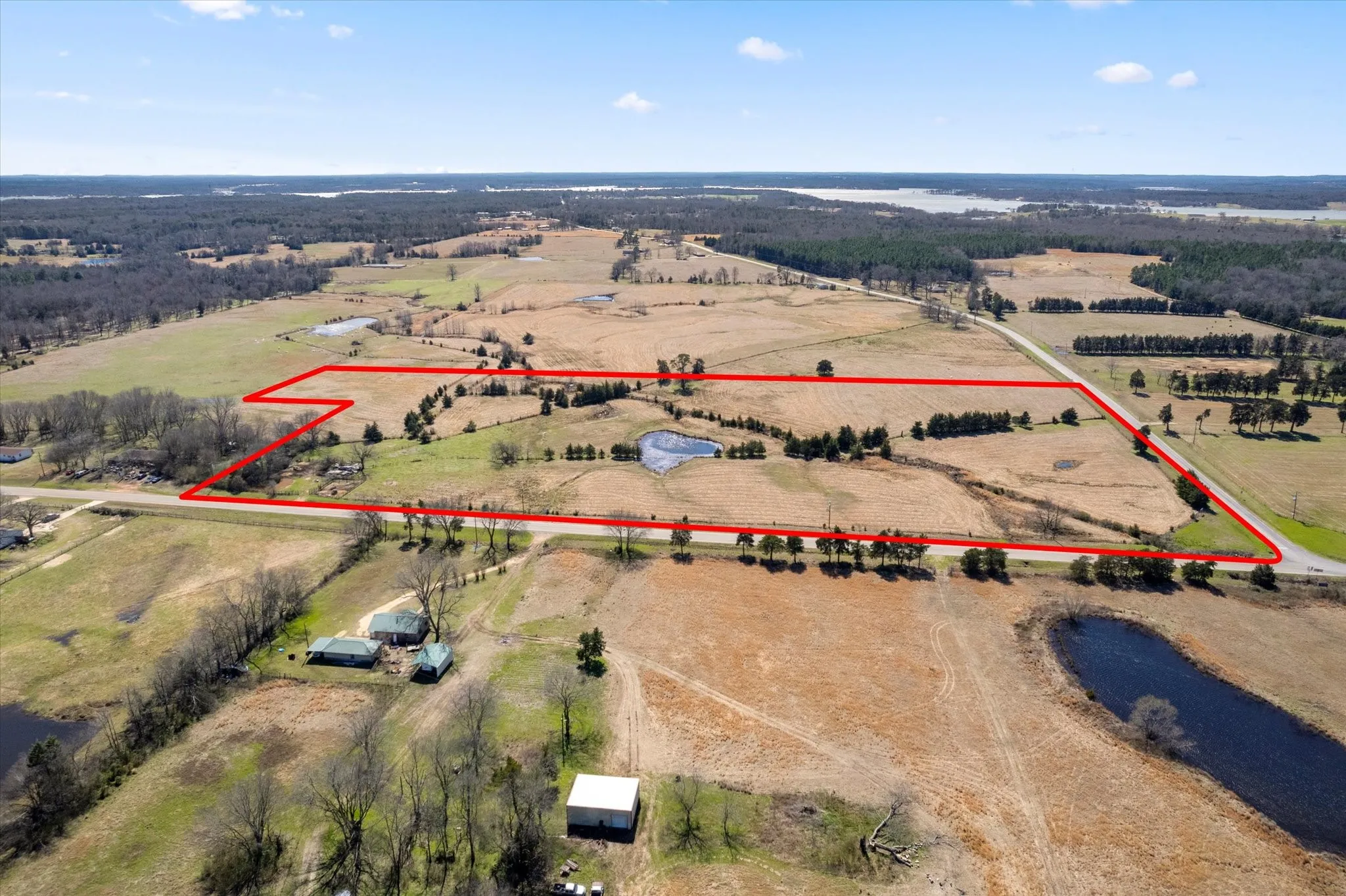 Aerial view featuring a rural view