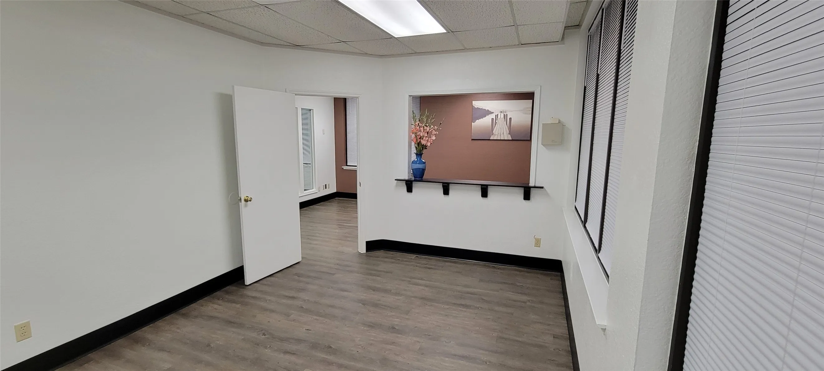 View from Receptionist office to entry