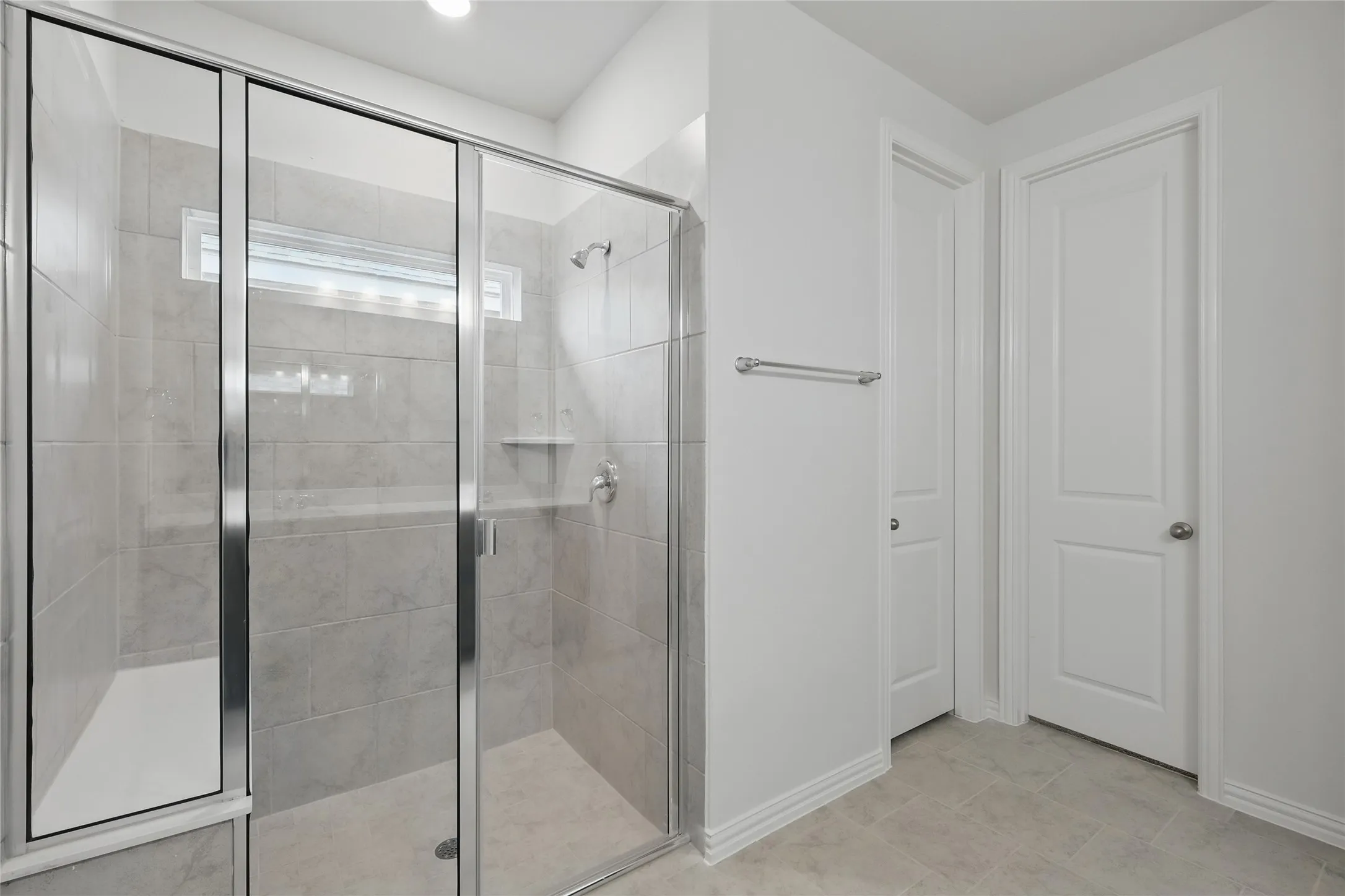 Bathroom with a shower stall