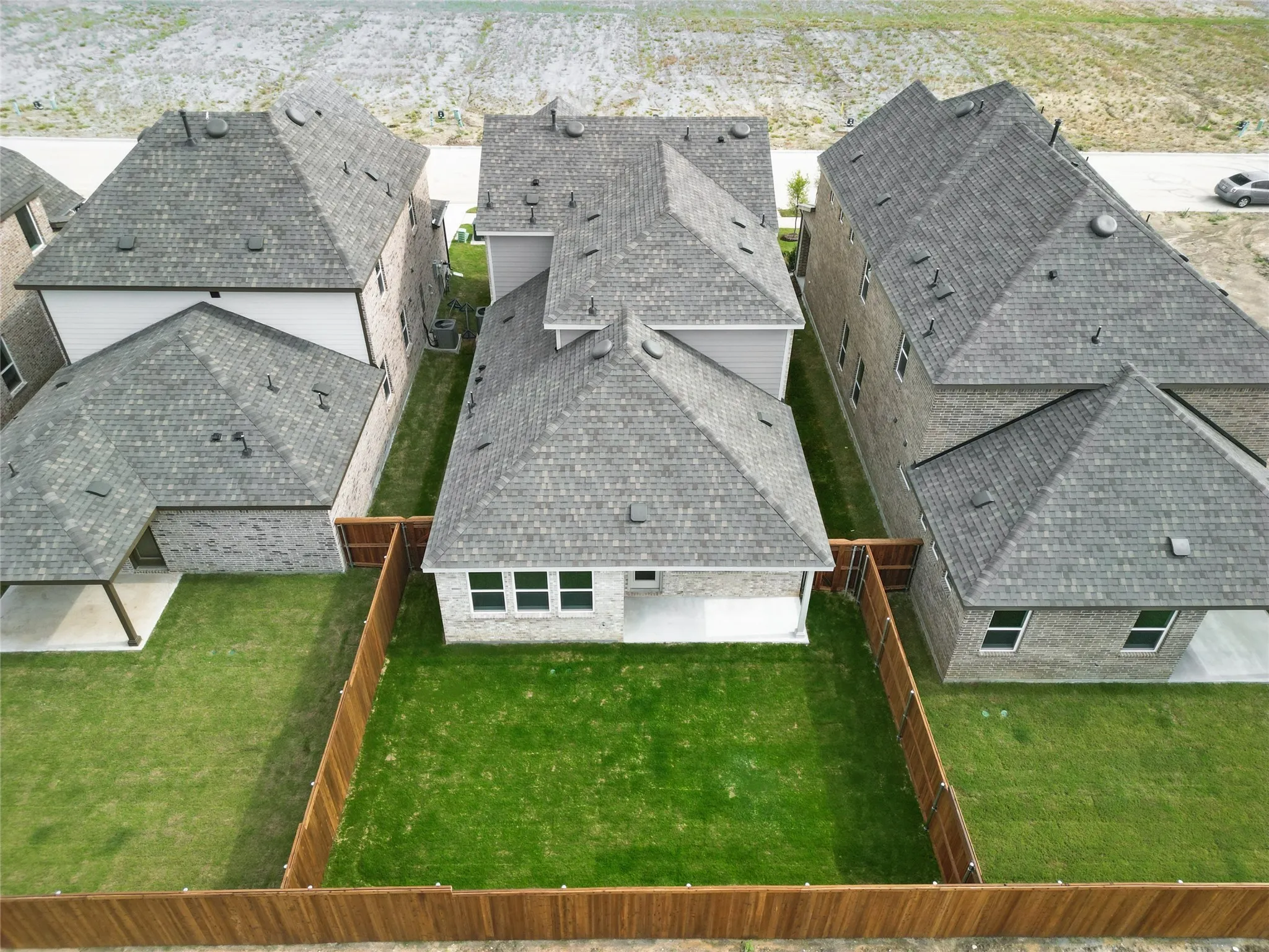 Aerial view of residential area