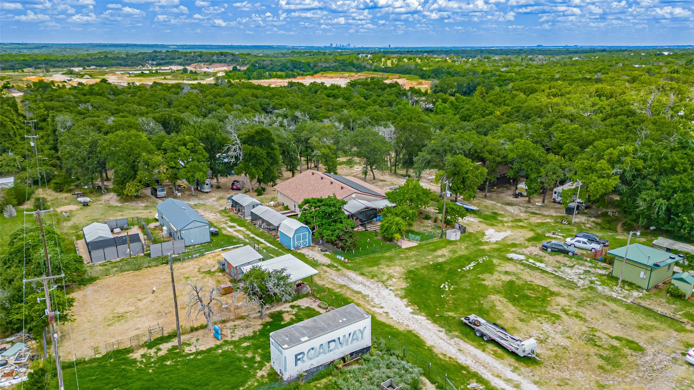 Aerial overview of property's location