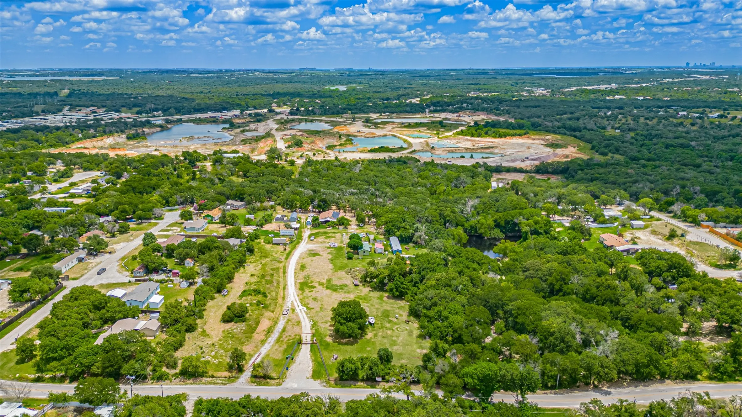 Bird's eye view of a large body of water