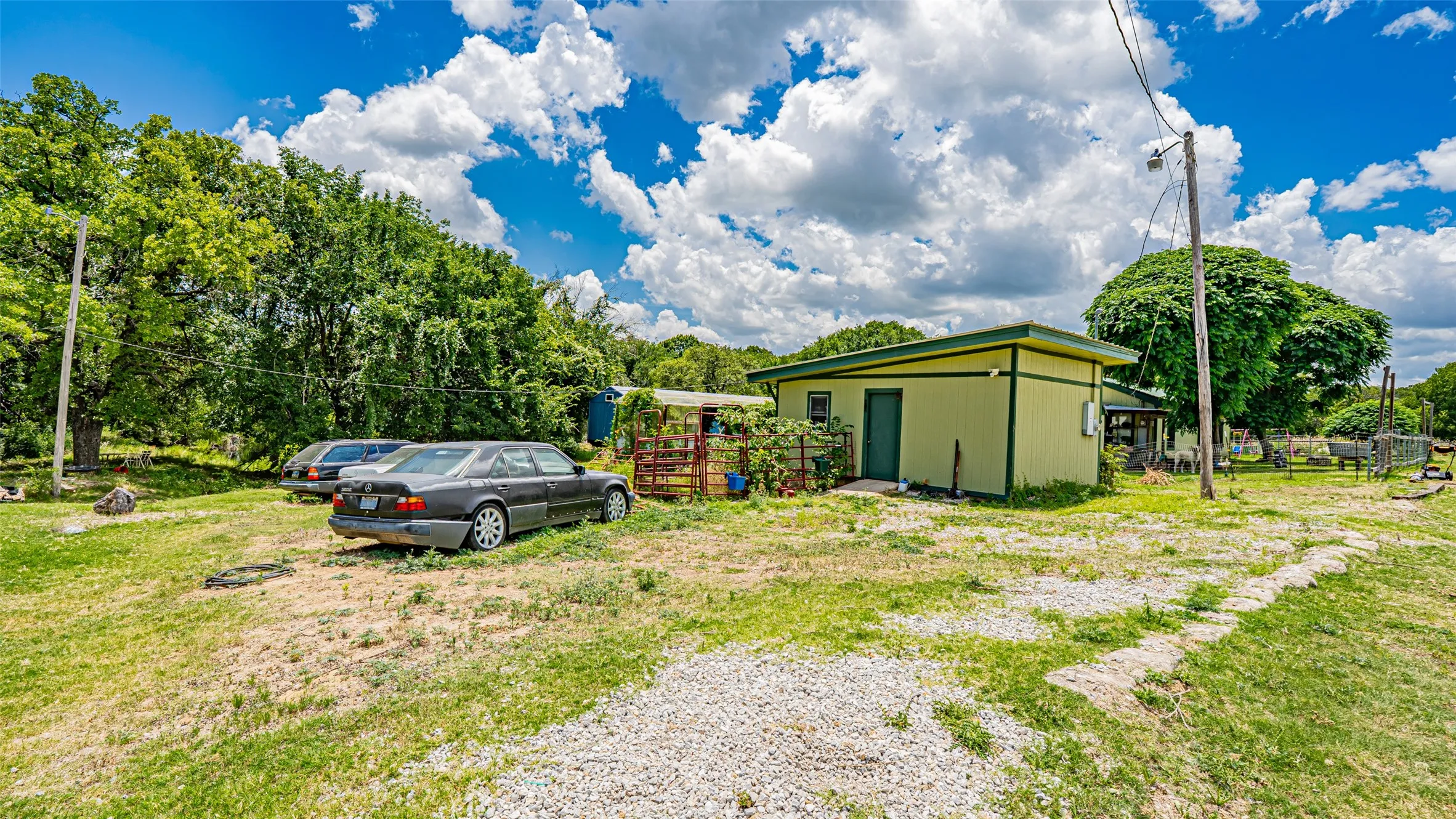 View of grassy yard