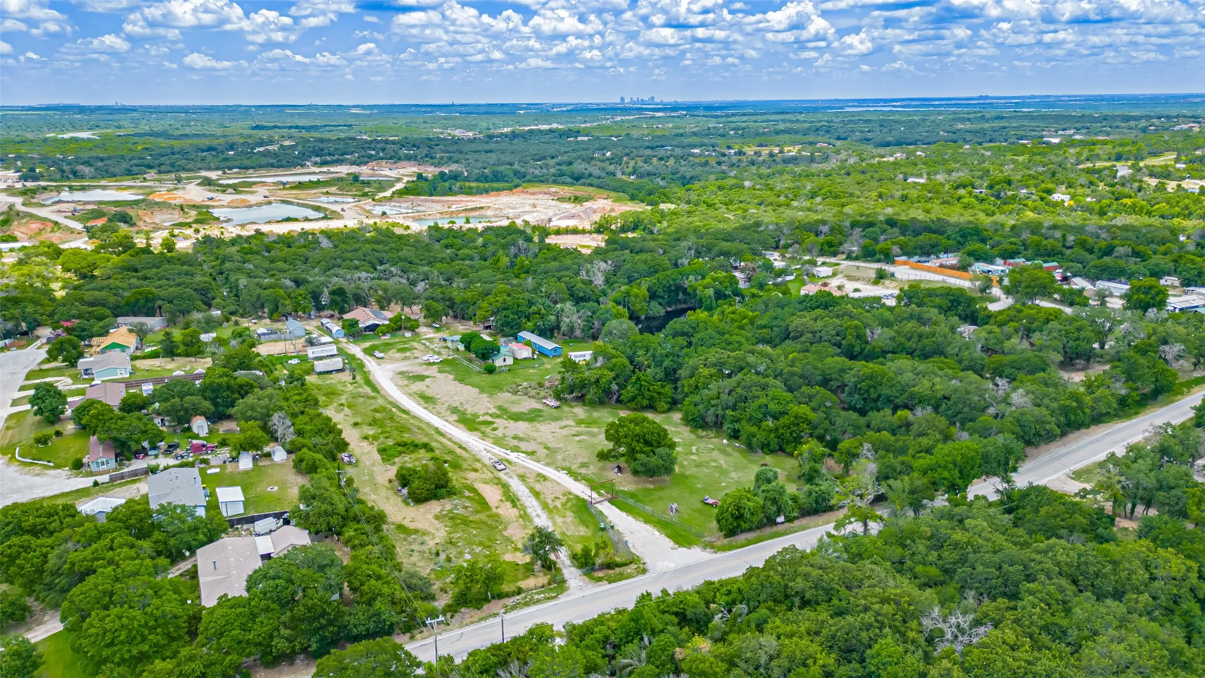 Aerial view of property's location