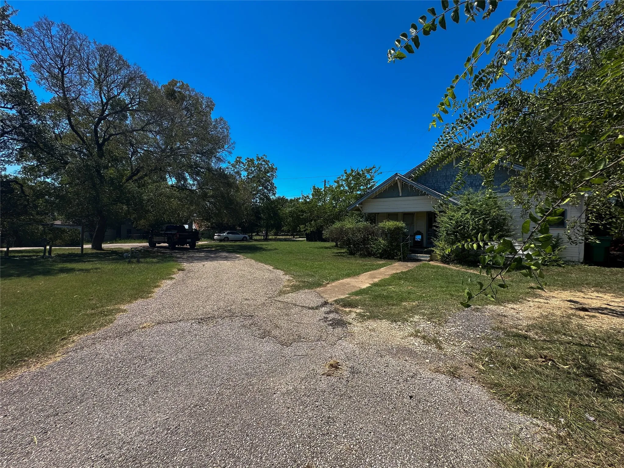 View of asphalt driveway