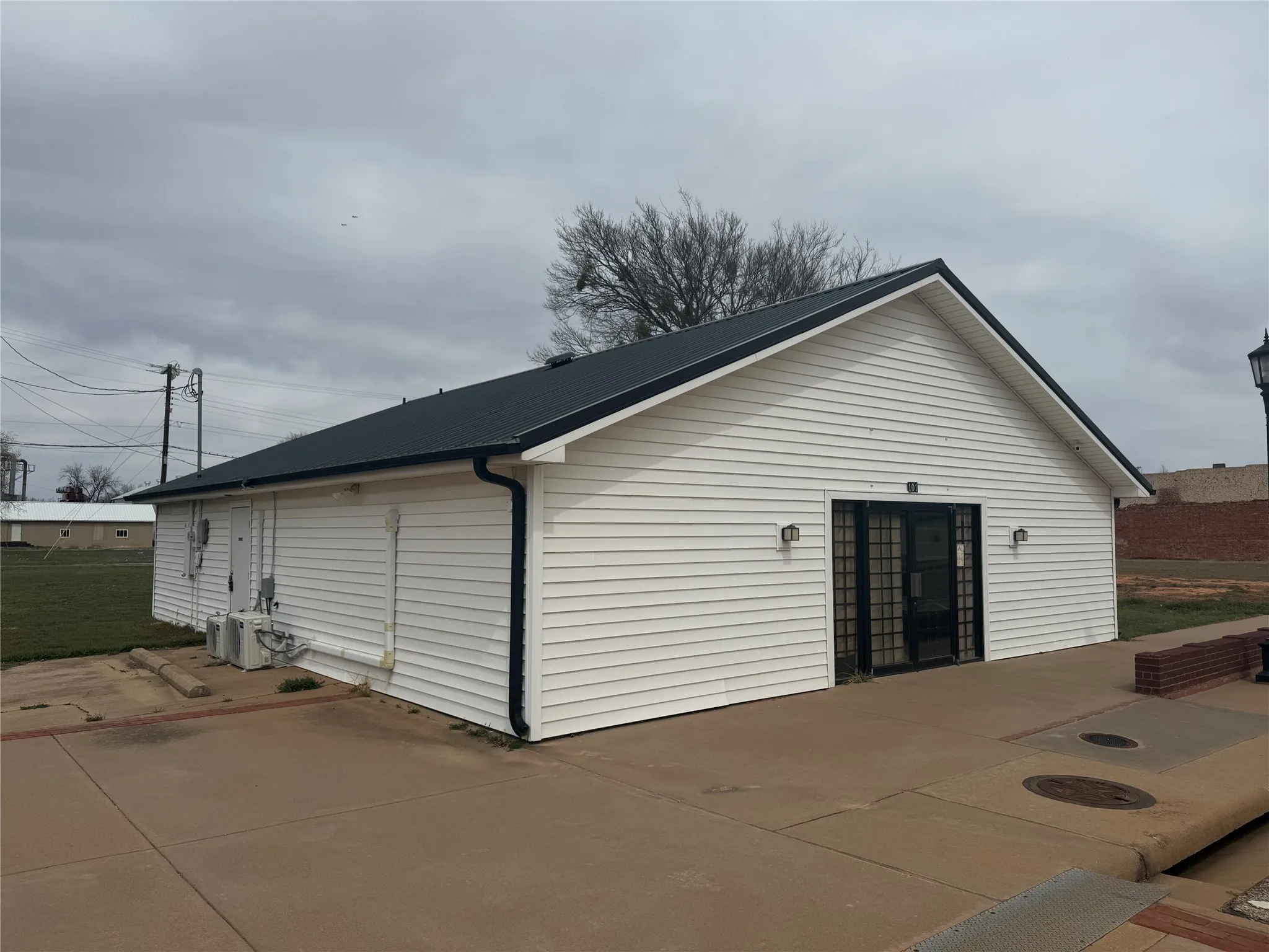 View of outdoor structure with ac unit