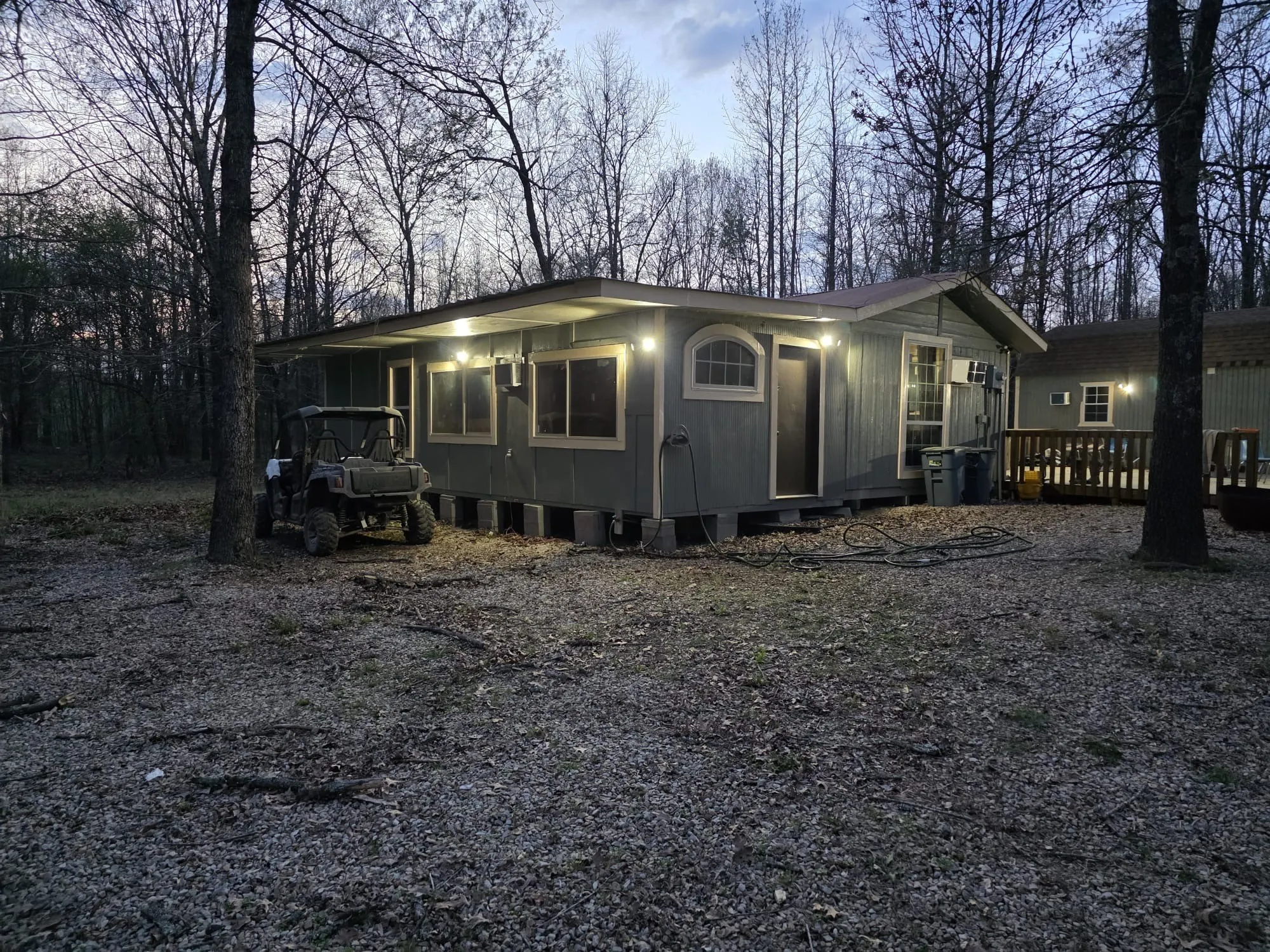 View of front of house featuring a deck