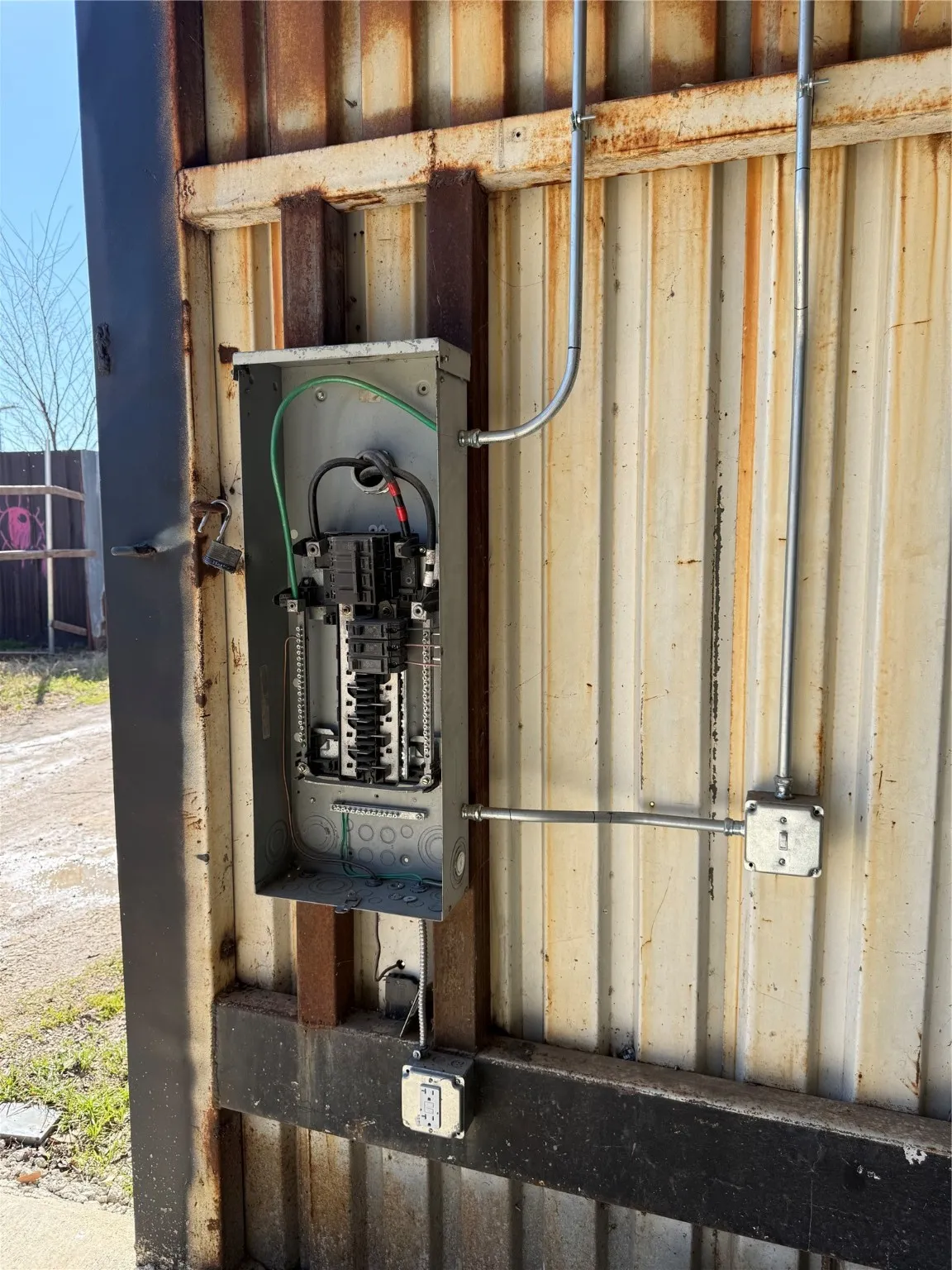 Details featuring electric panel