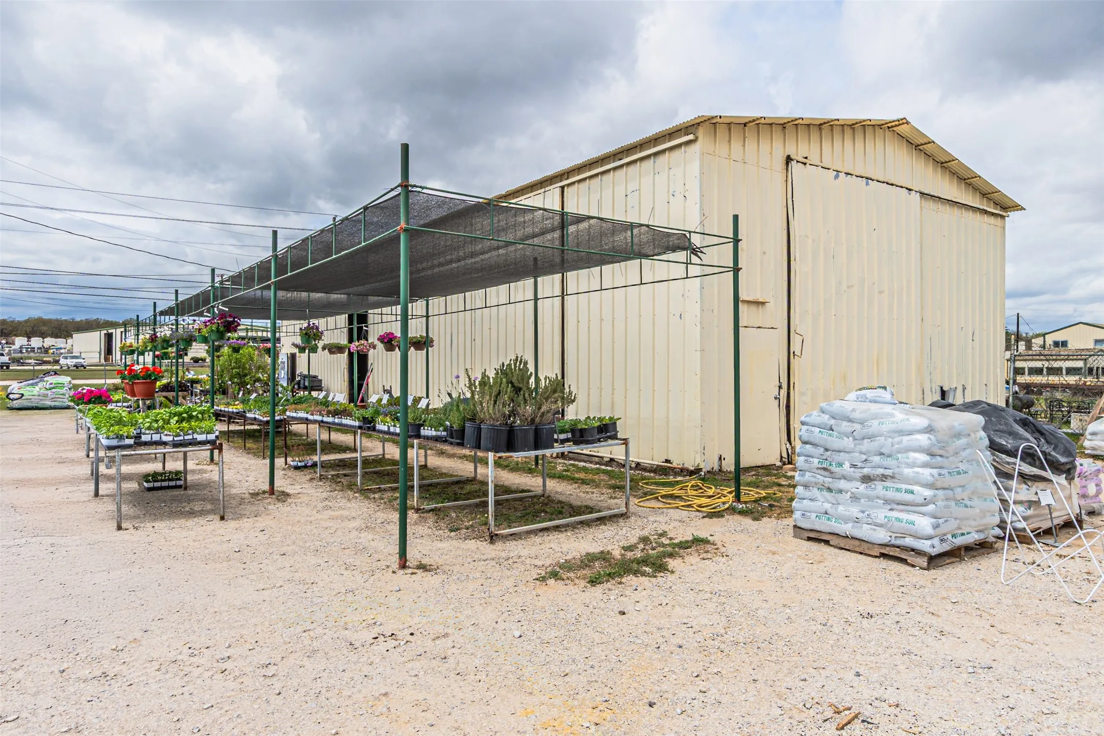 2110 Sq Ft metal building with electrical and large freight door