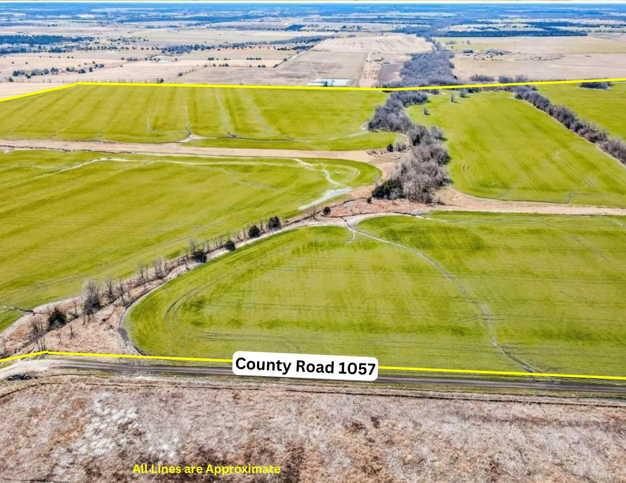 Aerial view with a rural view