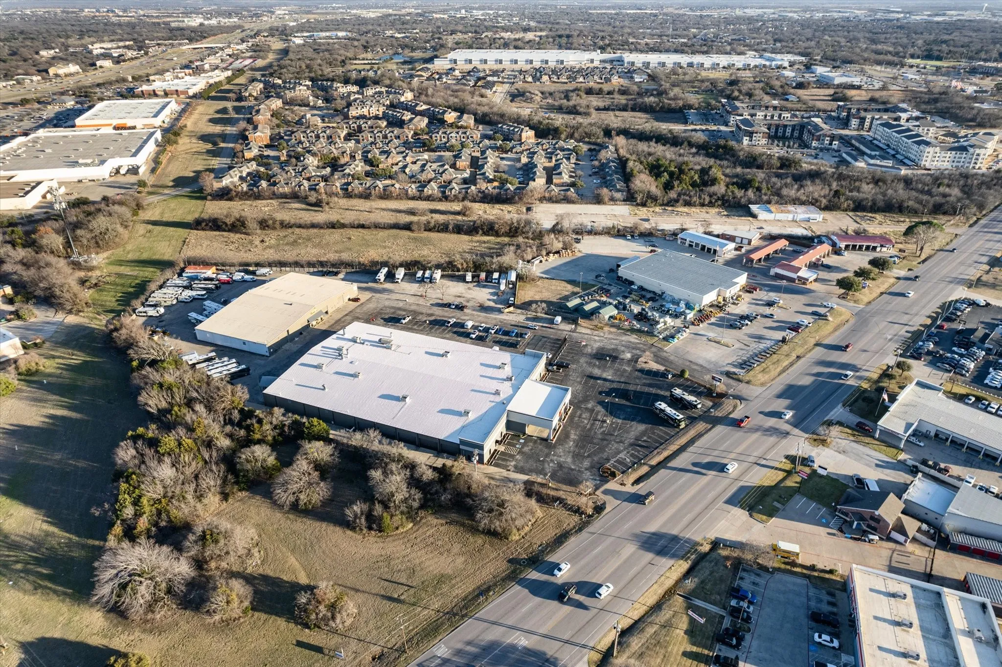Birds eye view of property