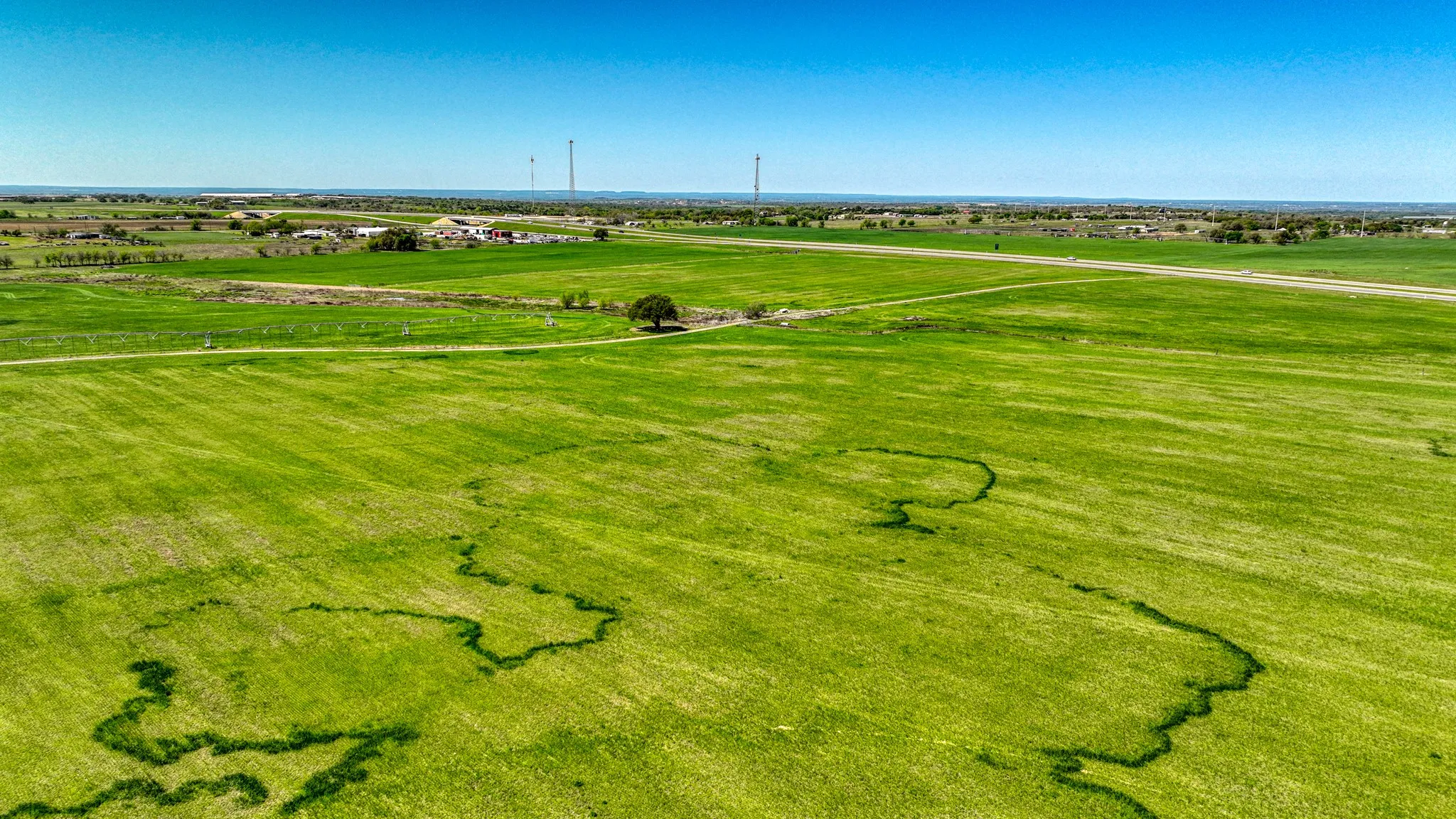 Drone / aerial view with a rural view