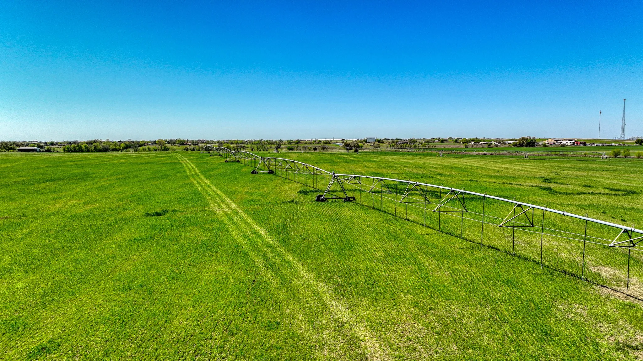 Aerial view with a rural view