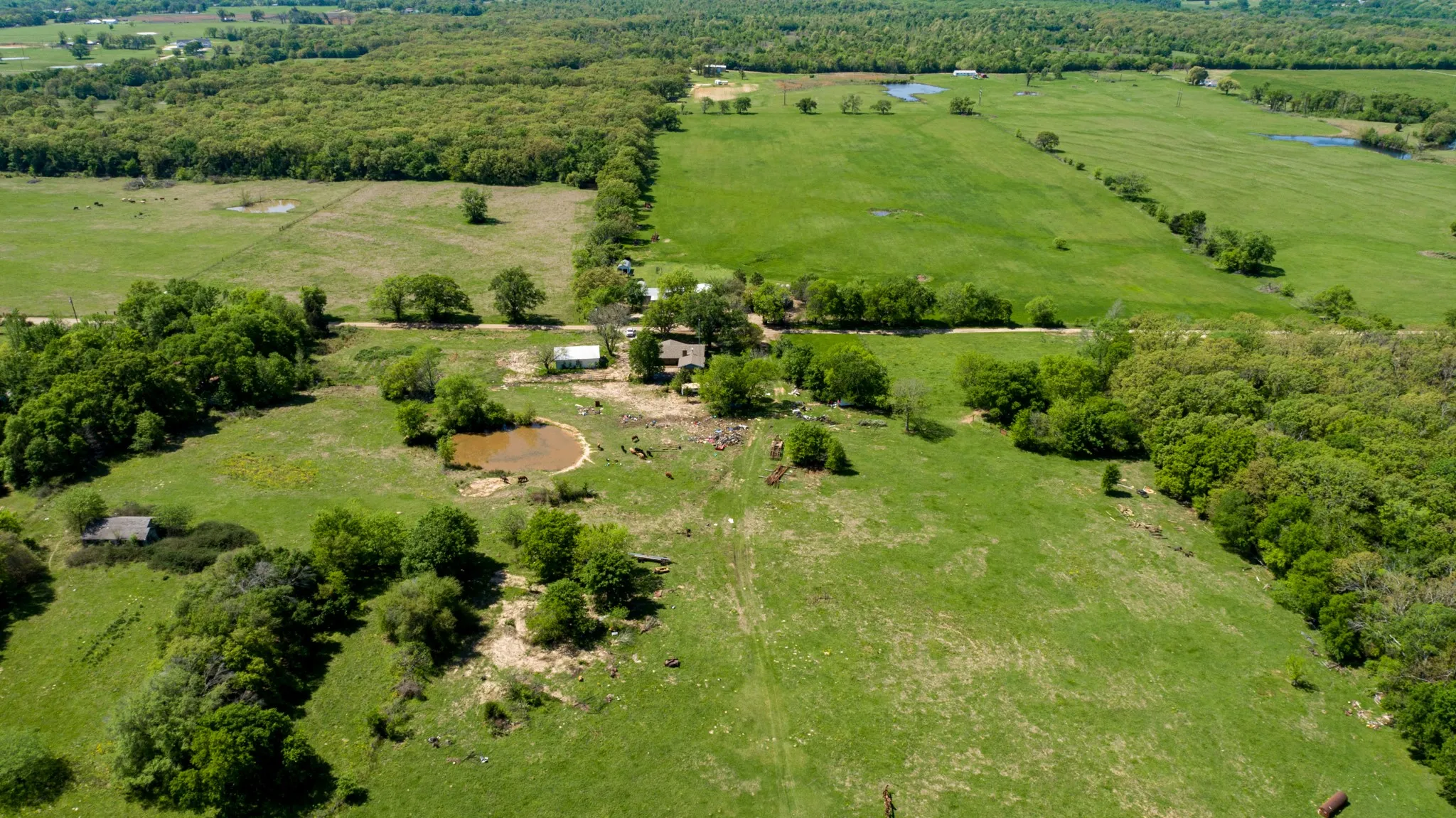 Drone / aerial view with a rural view
