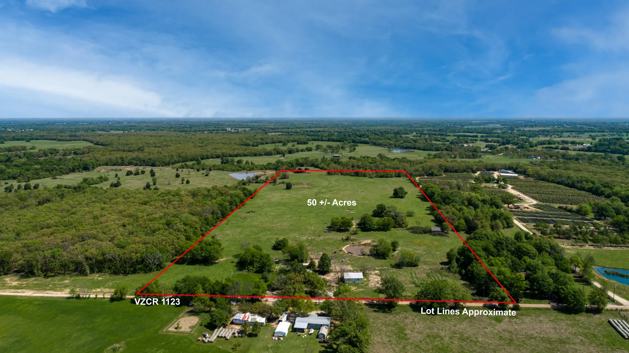 Bird's eye view with a rural view