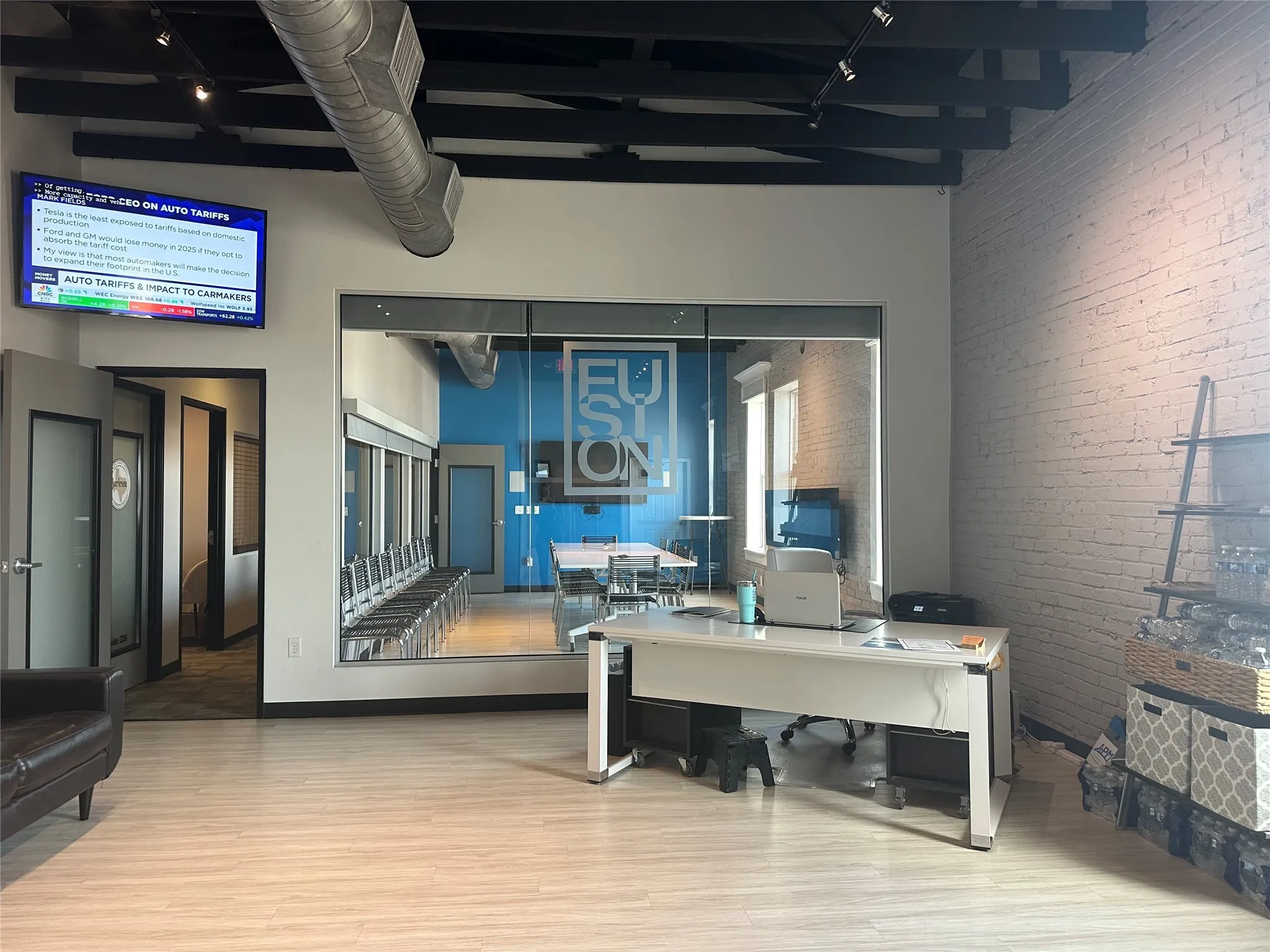 Receptionist area for greeting clients