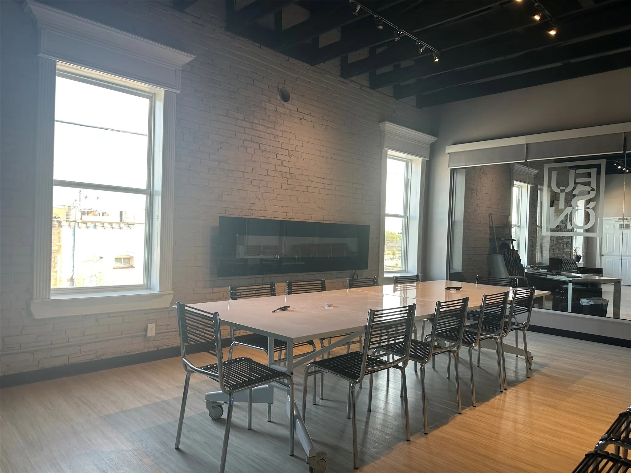 Conference room with ample seating overlooking Old Town