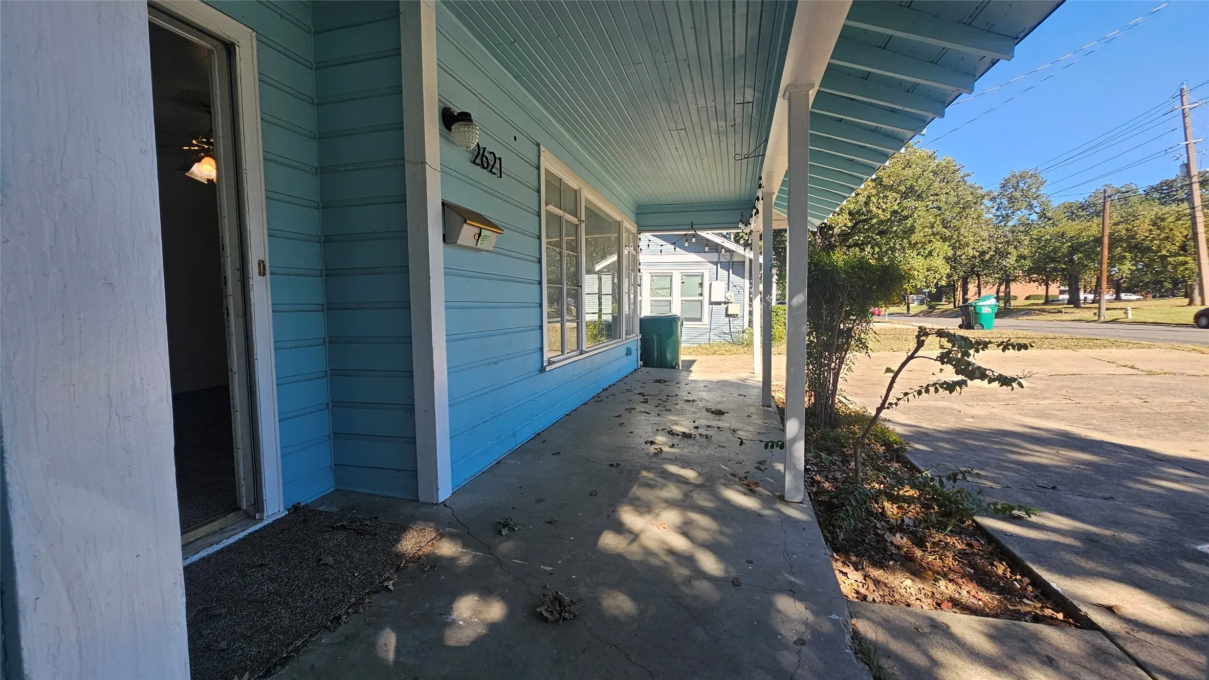 View of covered porch