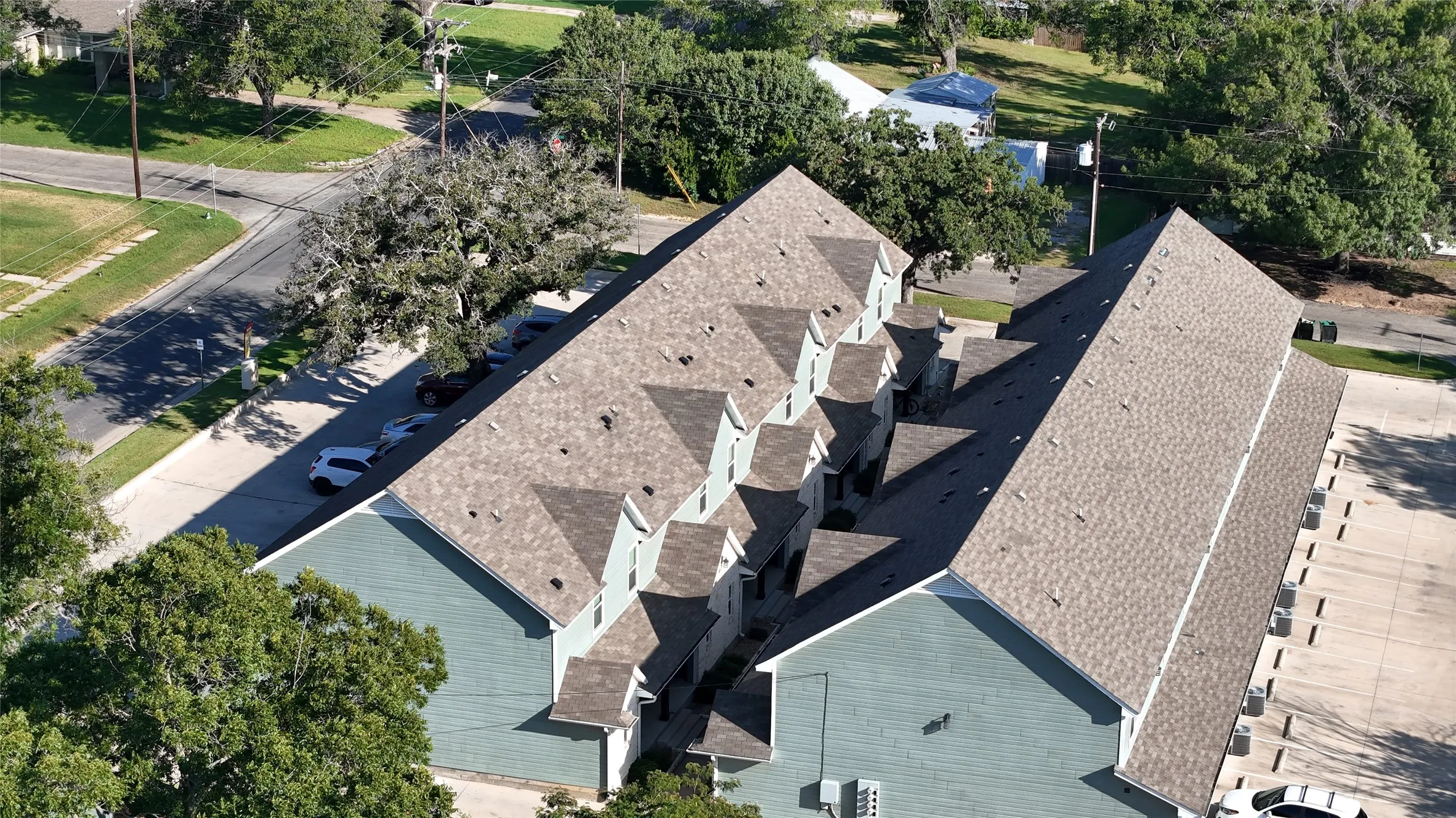 View from above of property
