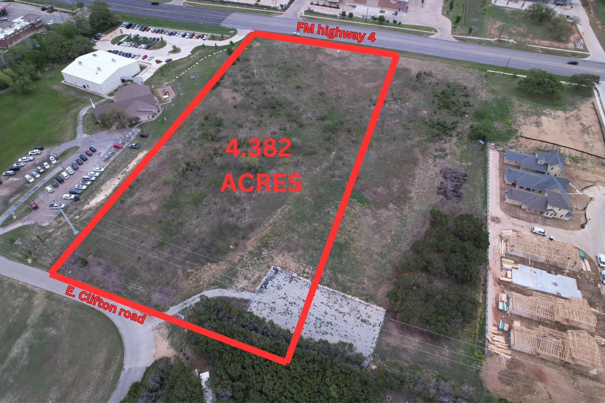 Drone / aerial view with High end businesses in next door