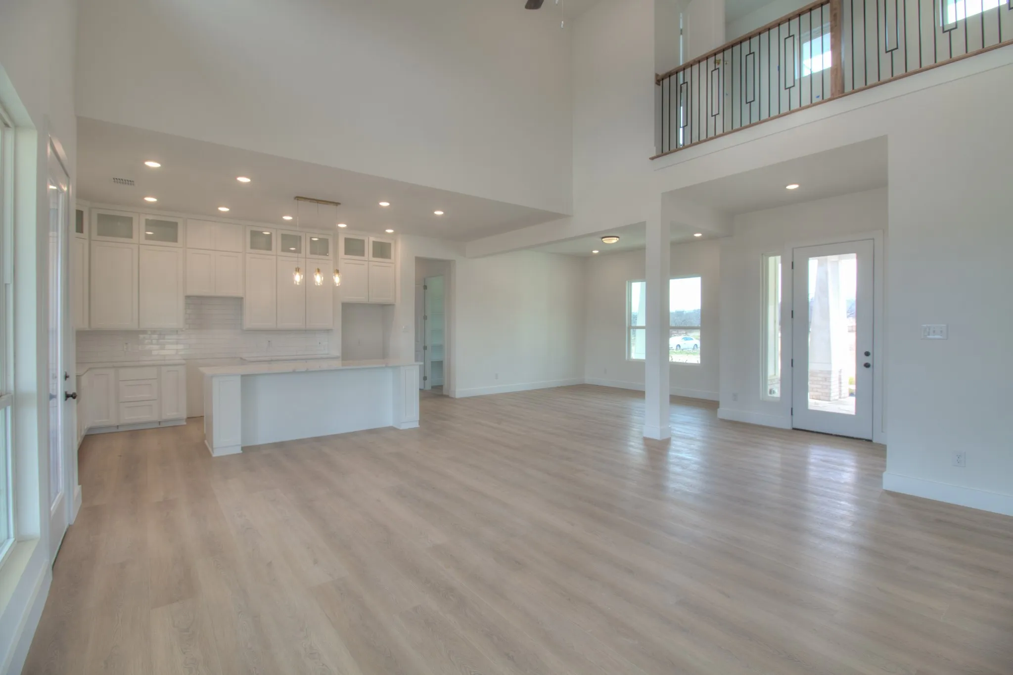 Open floor plan, living looking into the kitchen and dining area!