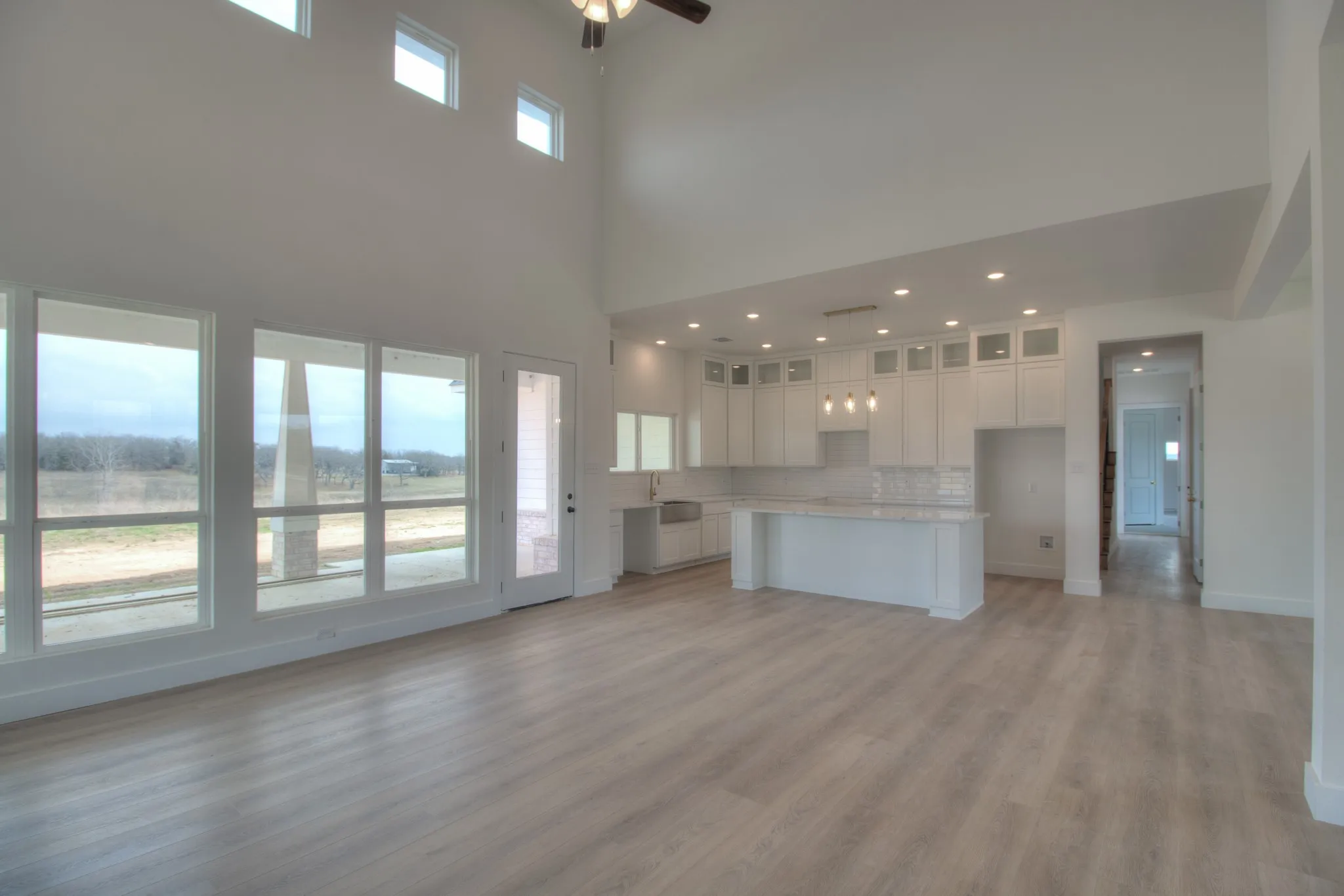 Lots of natural lighting floods the living room!