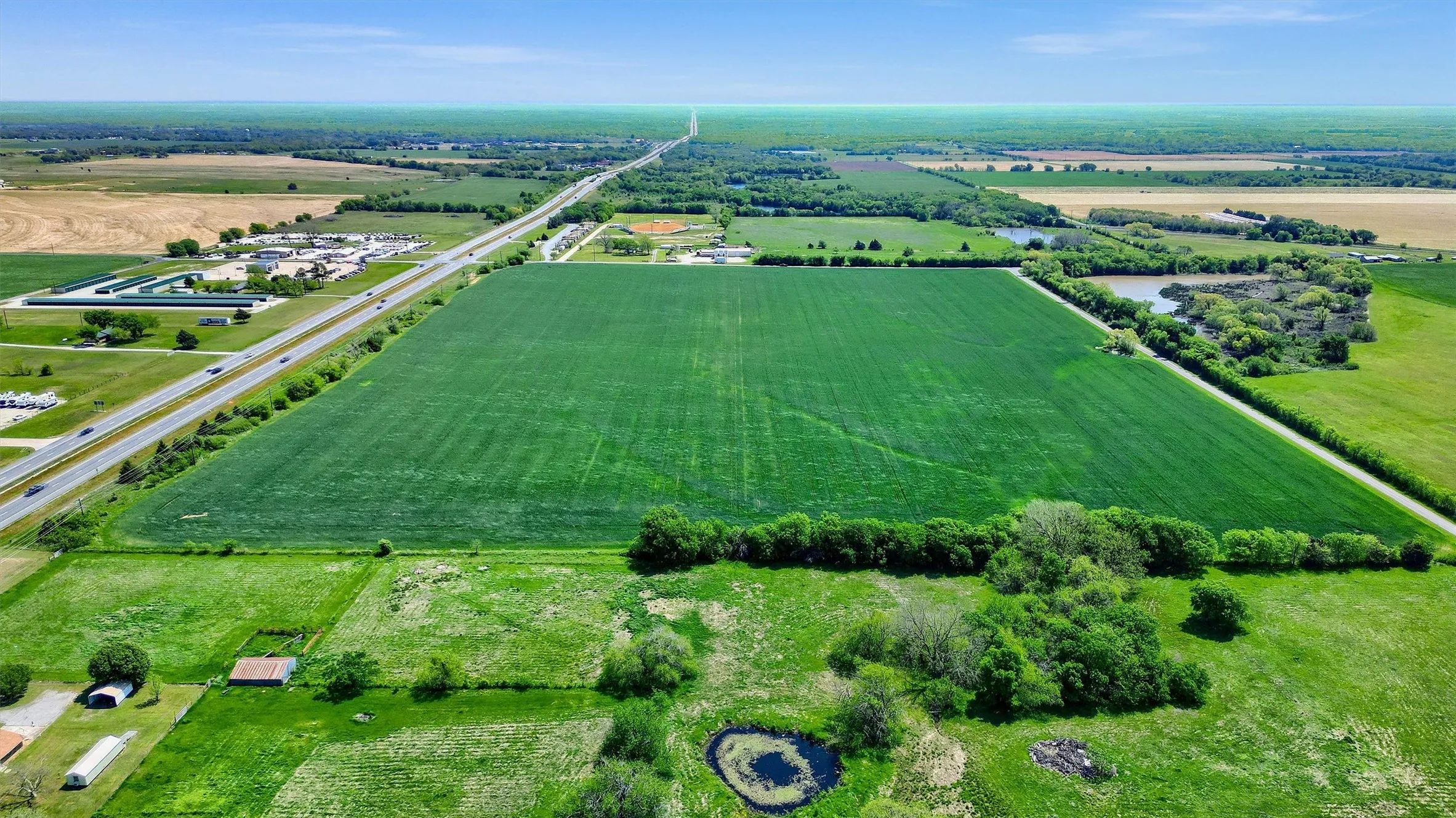 Bird's eye view featuring a rural view