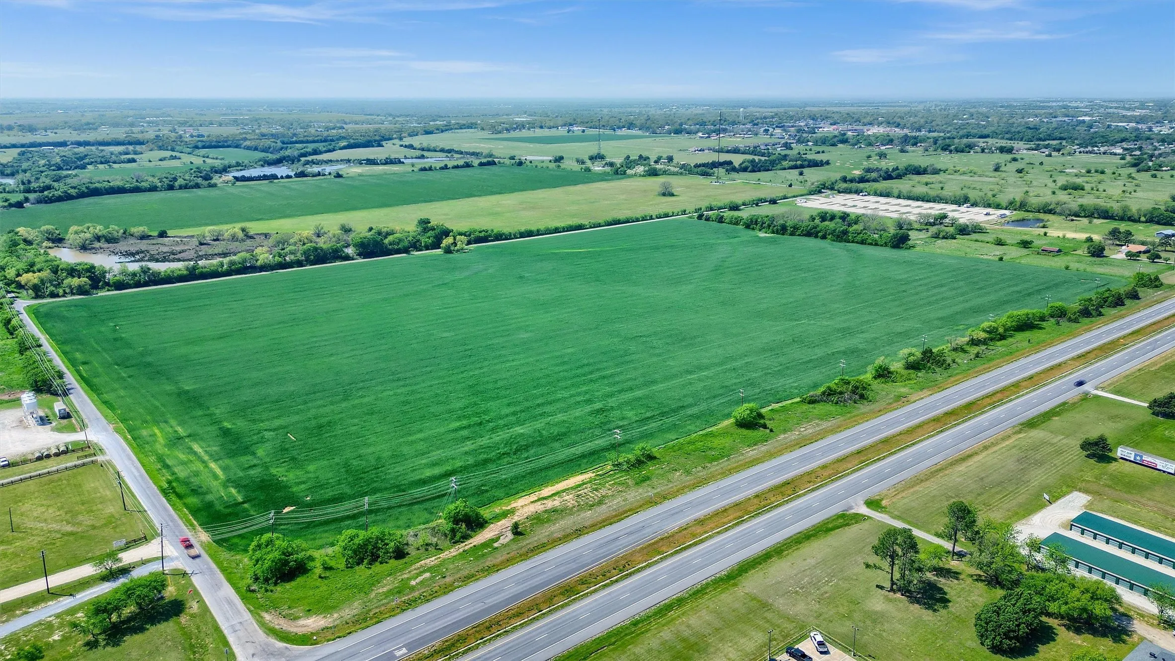 Bird's eye view with a rural view