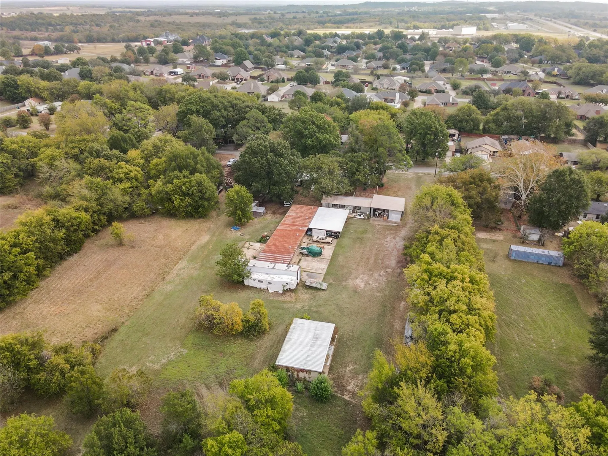 Birds eye view of property