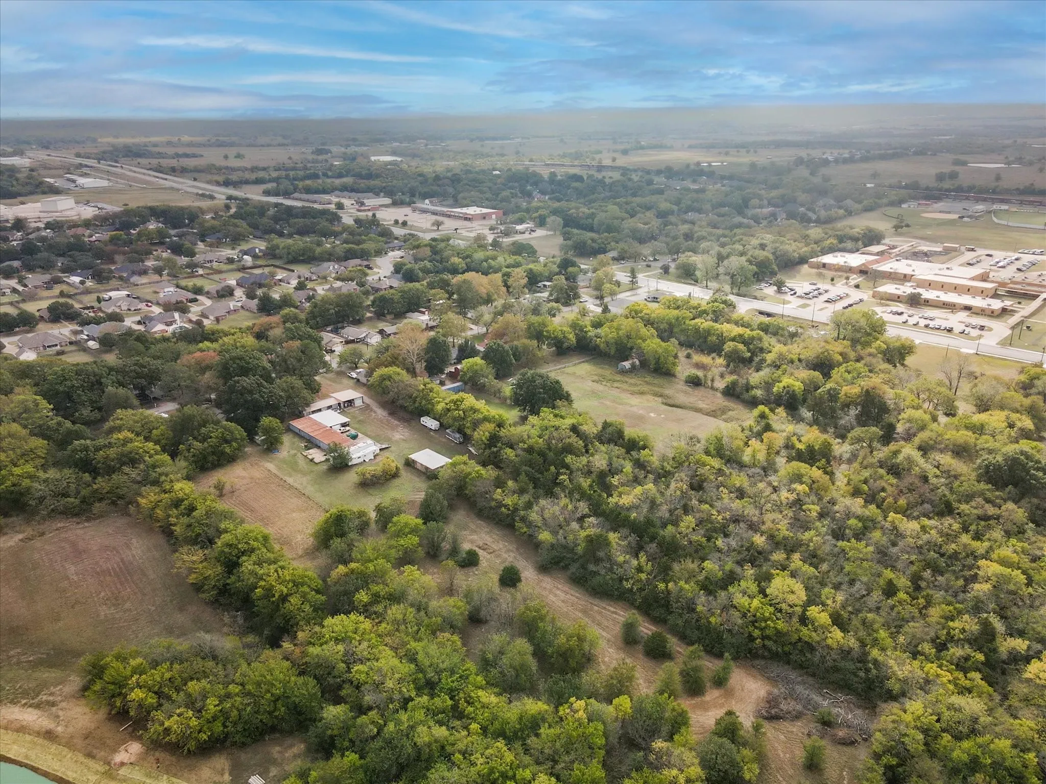 Birds eye view of property