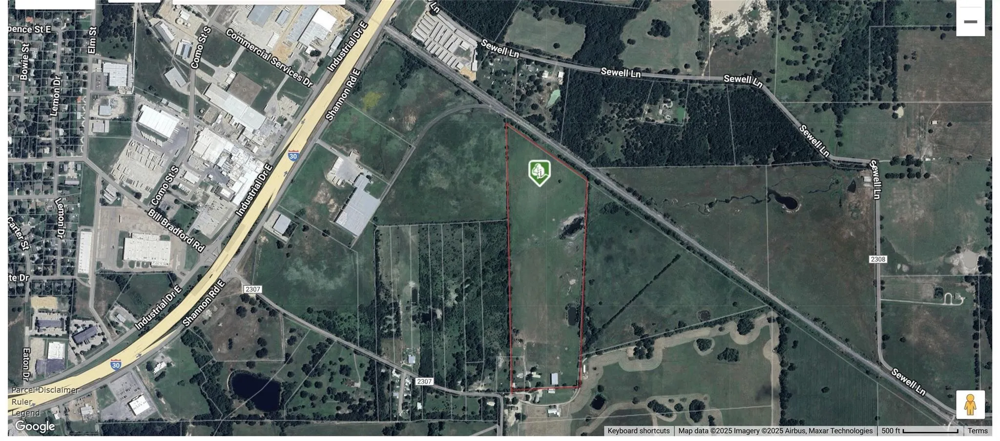Aerial Map. Displaying the property's boundaries and surrounding geographical features. Two Homes & 6 acres to be subdivided from the property at this price point. Entire 36 acres and both houses can be purchased $1.9M.