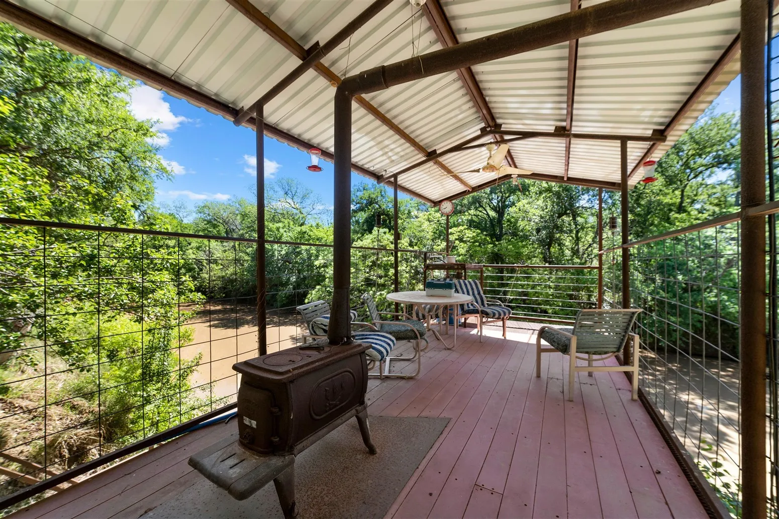 View of wooden terrace
