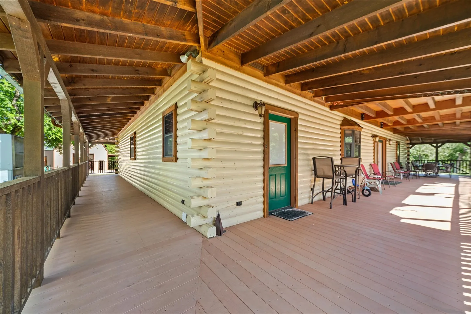 View of wooden terrace