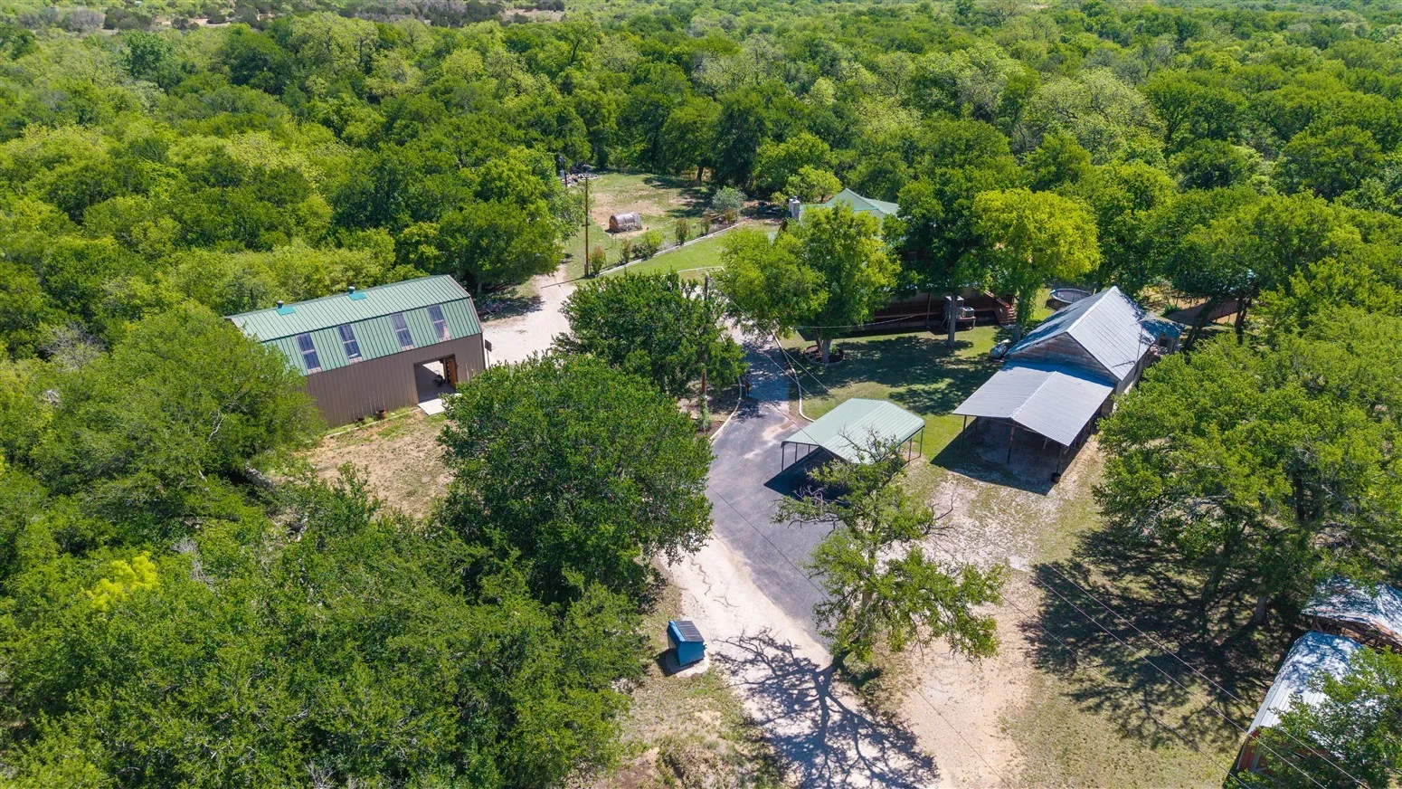 Drone / aerial view with a forest view